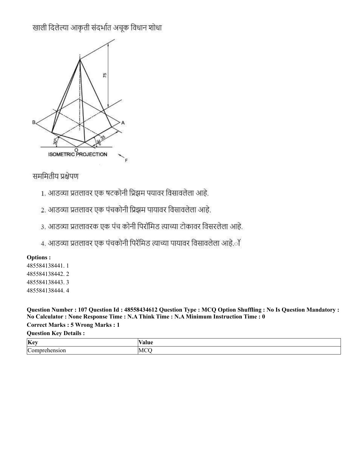 CUET 2023 English Marathi Shift 3 Question Paper - 18 June 2023 - Page 100