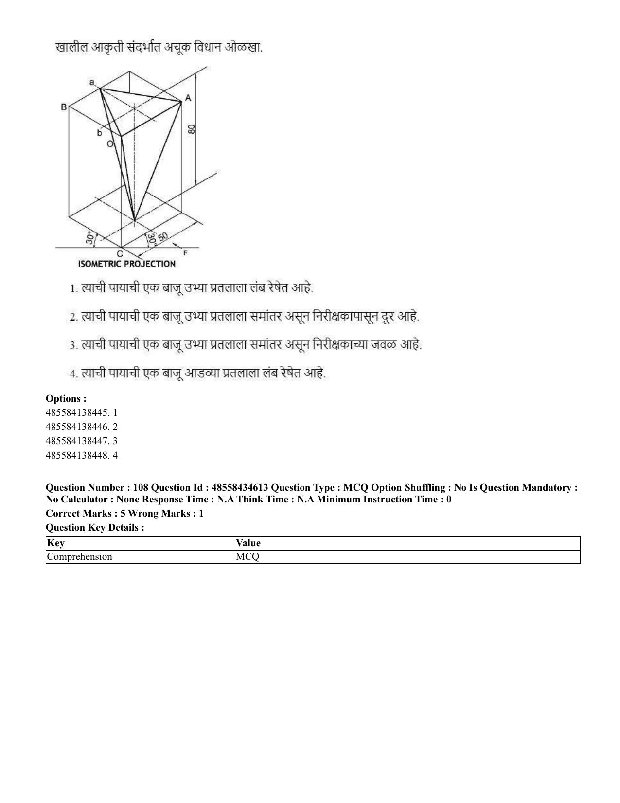 CUET 2023 English Marathi Shift 3 Question Paper - 18 June 2023 - Page 102