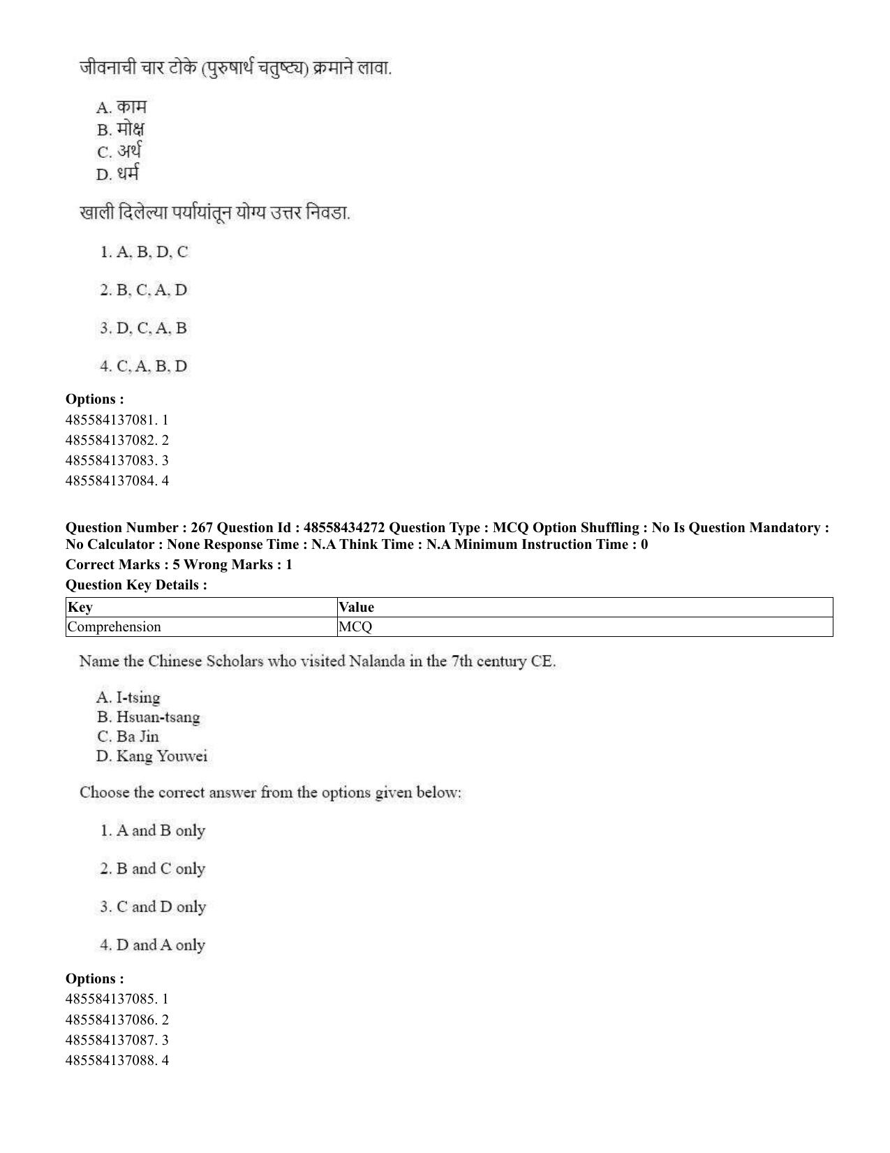 CUET 2023 English Marathi Shift 3 Question Paper - 18 June 2023 - Page 241
