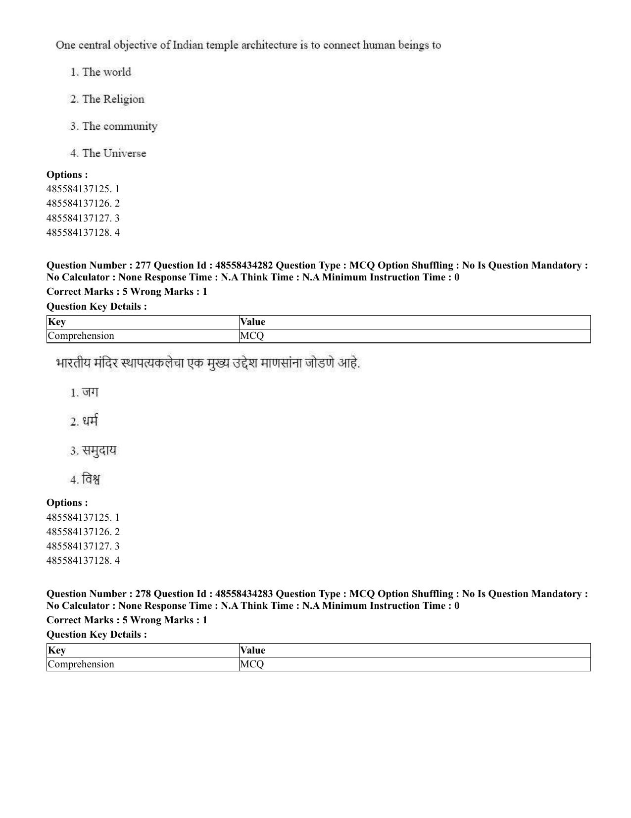 CUET 2023 English Marathi Shift 3 Question Paper - 18 June 2023 - Page 252