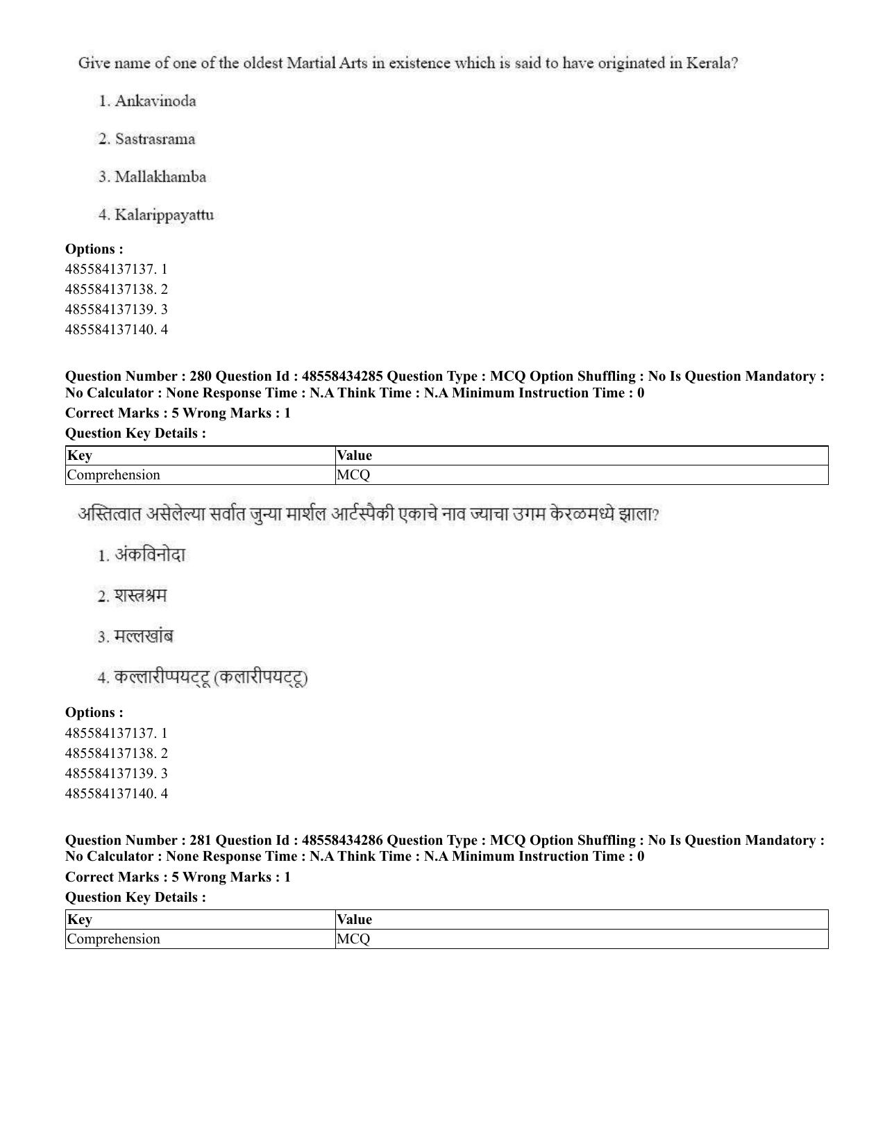 CUET 2023 English Marathi Shift 3 Question Paper - 18 June 2023 - Page 255