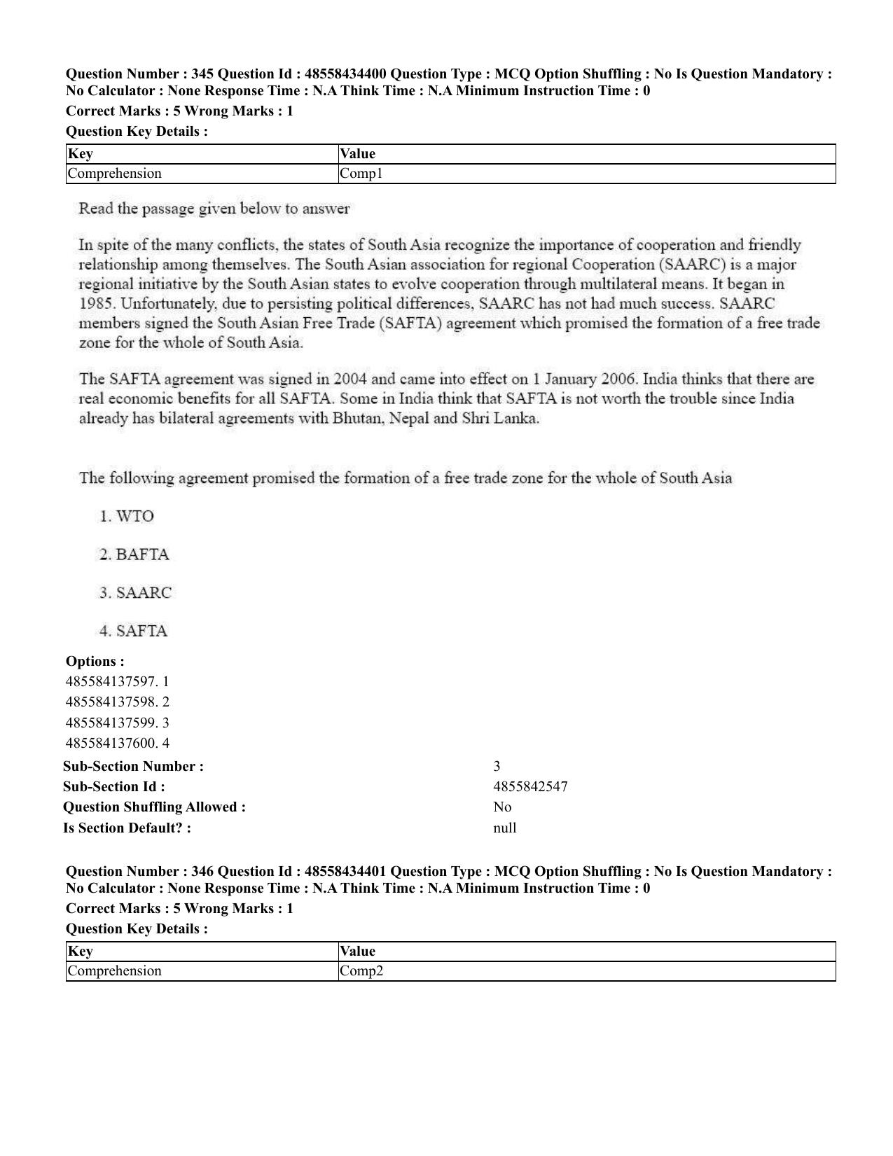 CUET 2023 English Marathi Shift 3 Question Paper - 18 June 2023 - Page 310