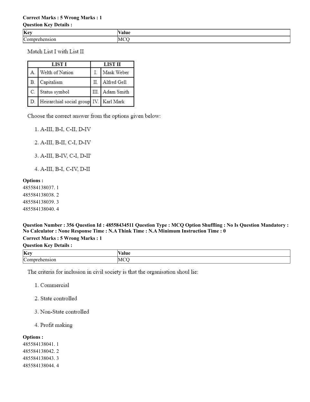 CUET 2023 English Marathi Shift 3 Question Paper - 18 June 2023 - Page 318