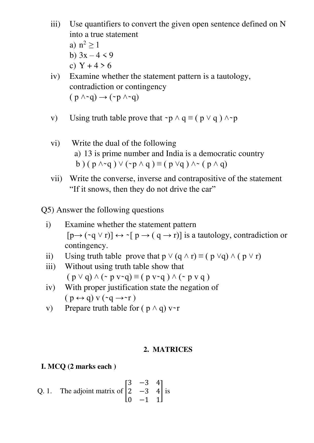 Maharashtra Board Class 12 Mathematics and statistics Sample Papers - Page 5