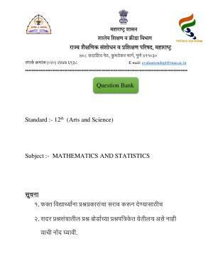 Maharashtra Board Class 12 Mathematics and statistics Sample Papers