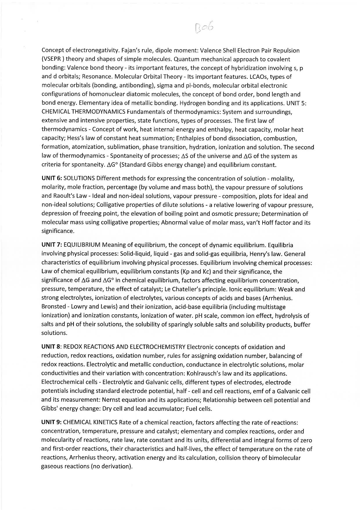 JMI Entrance Exam B06-B.Voc (Solar Energy) (Self-financed) Syllabus - Page 6