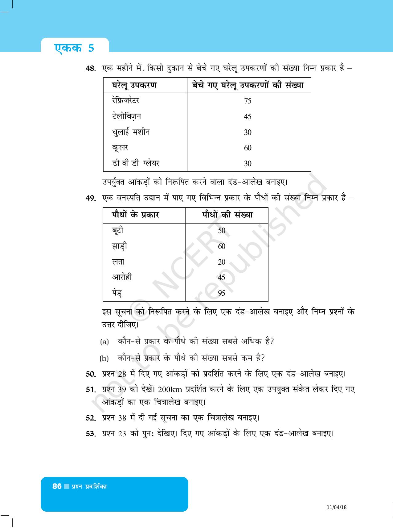 NCERT Exemplar Class 6: यूनिट 5 (आकड़ो का प्रबंधन) - Page 18
