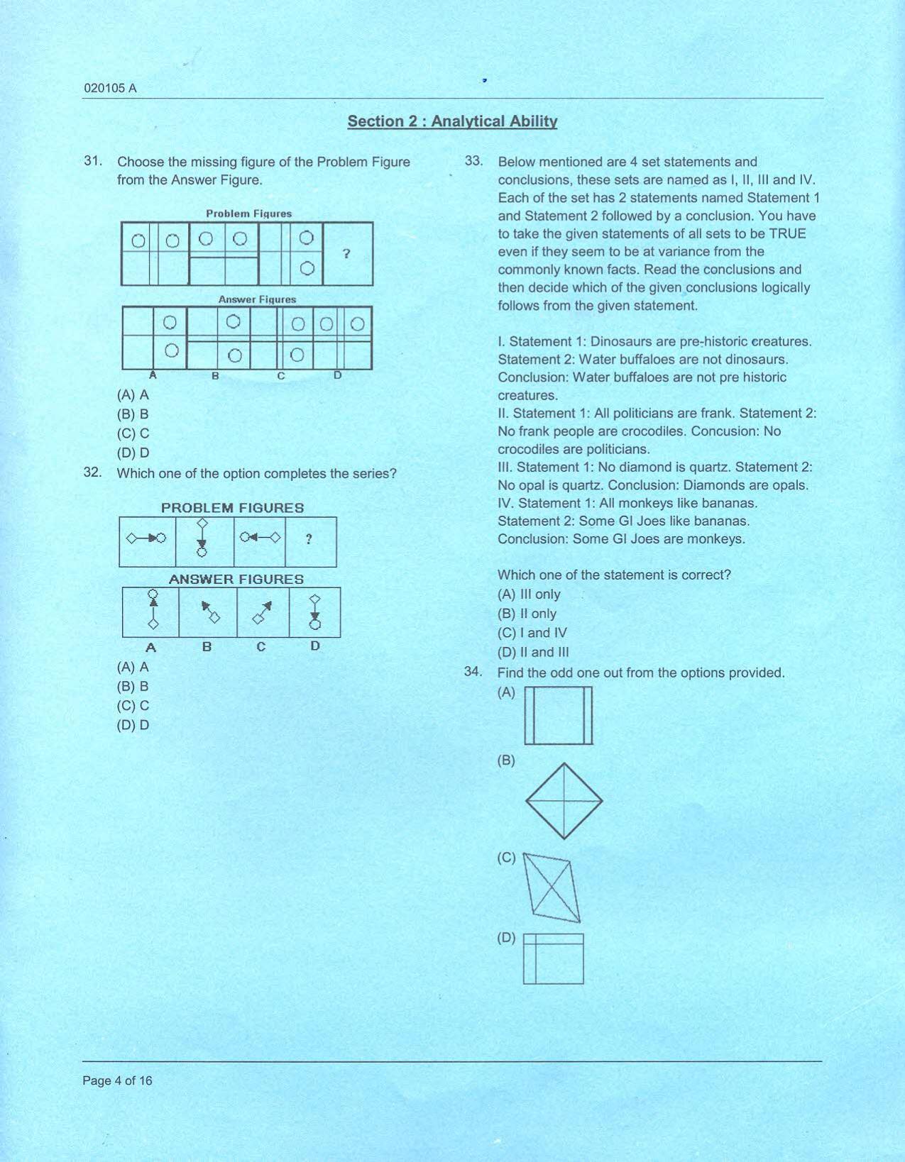  JKBOPEE B.Ed 2014 (A Series) Question Paper - Page 4