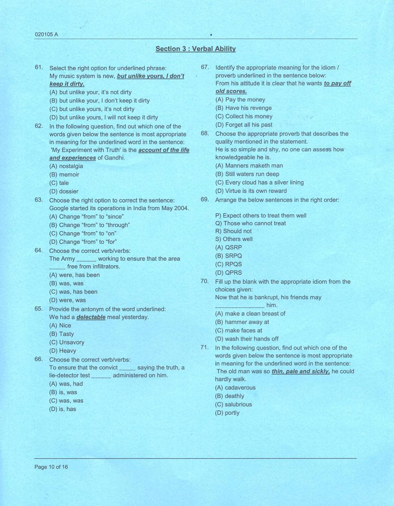  JKBOPEE B.Ed 2014 (A Series) Question Paper - Page 10