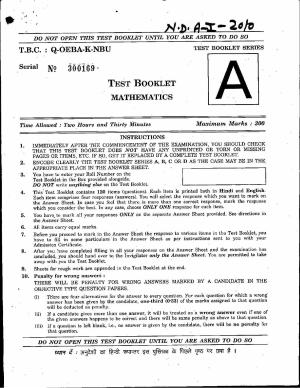SCERT Assam 2010 General Maths D.El.Ed PET Previous Question Paper