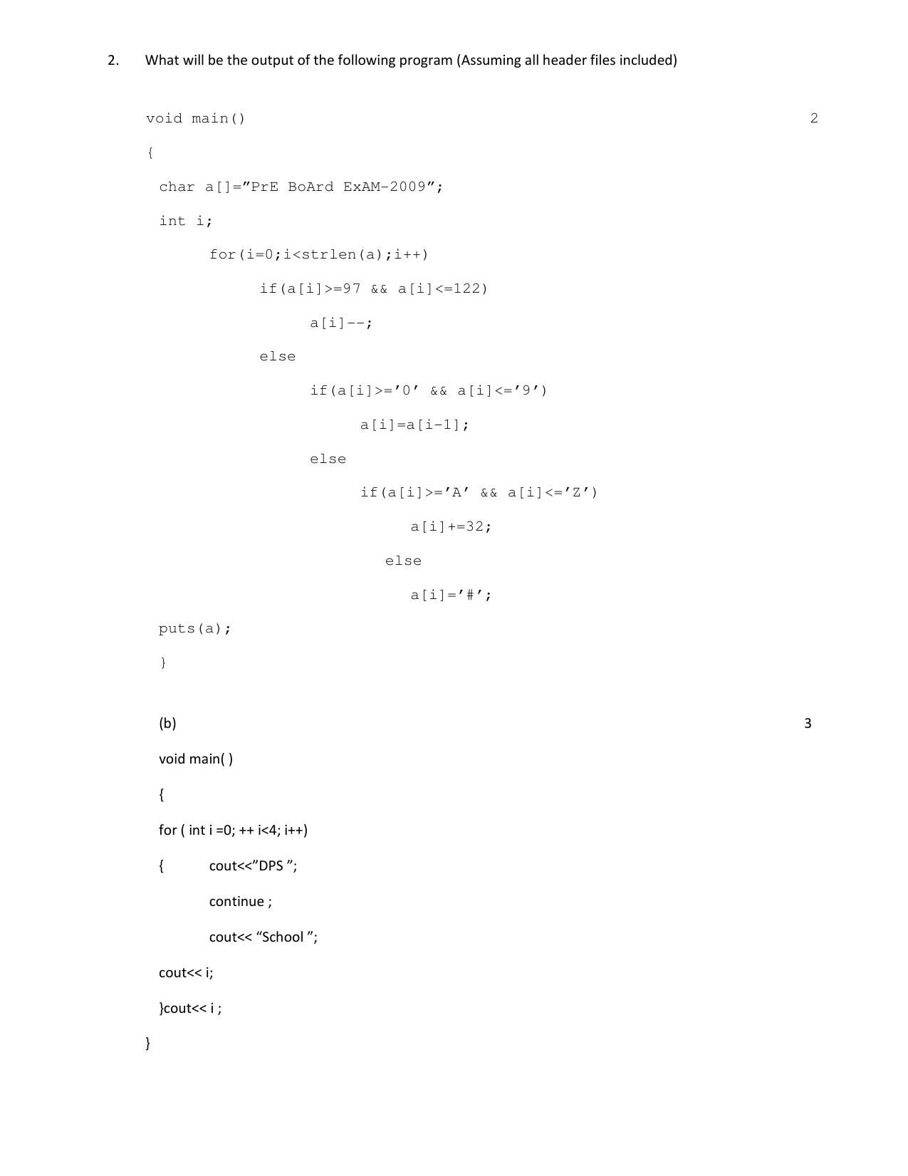 CBSE Worksheets for Class 11 Computer Science Assignment 3 - Page 2