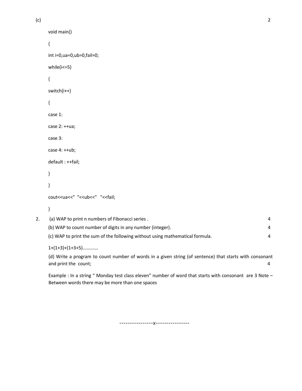 CBSE Worksheets for Class 11 Computer Science Assignment 3 - Page 3