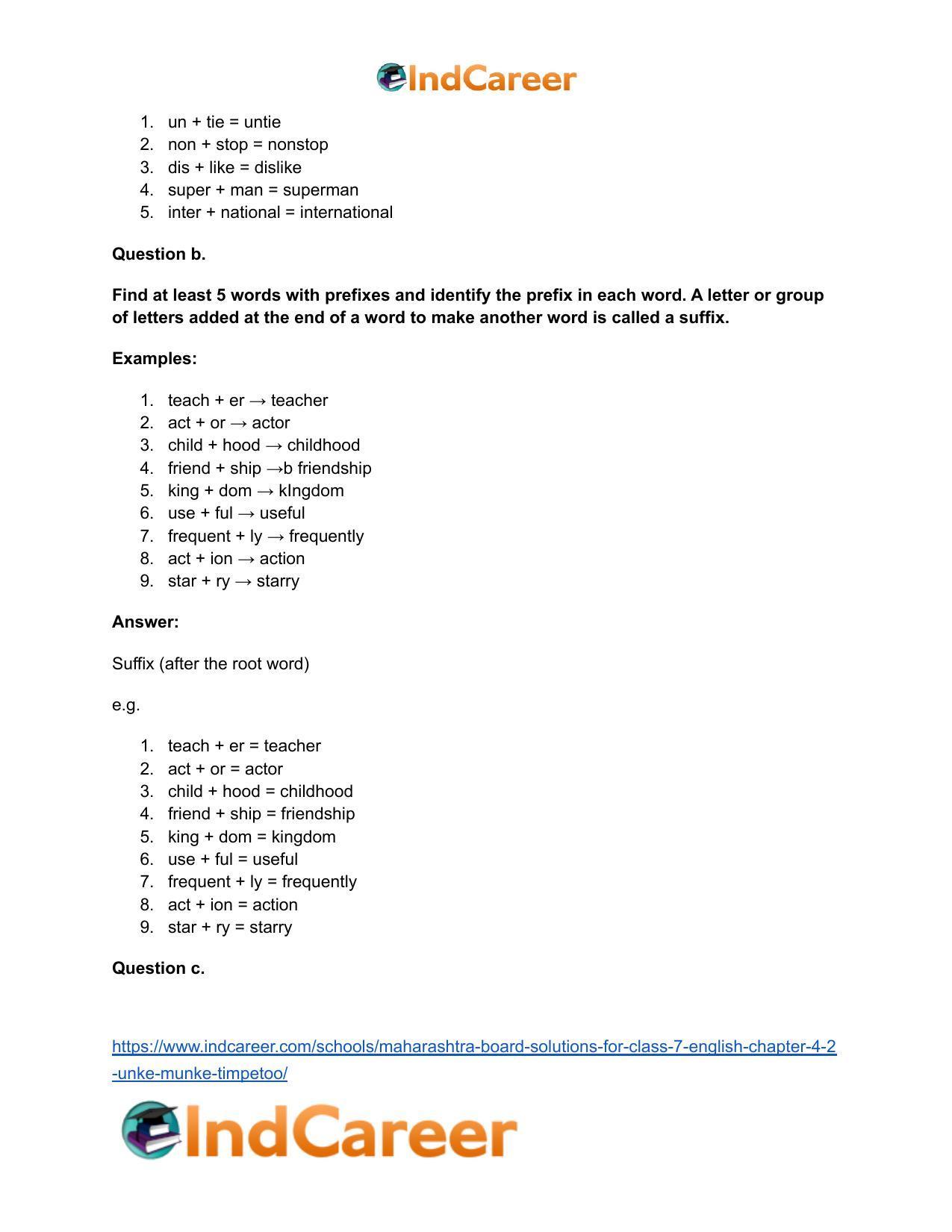 Maharashtra Board Solutions for Class 7- English: Chapter 4.2- Unke Munke Timpetoo - Page 7