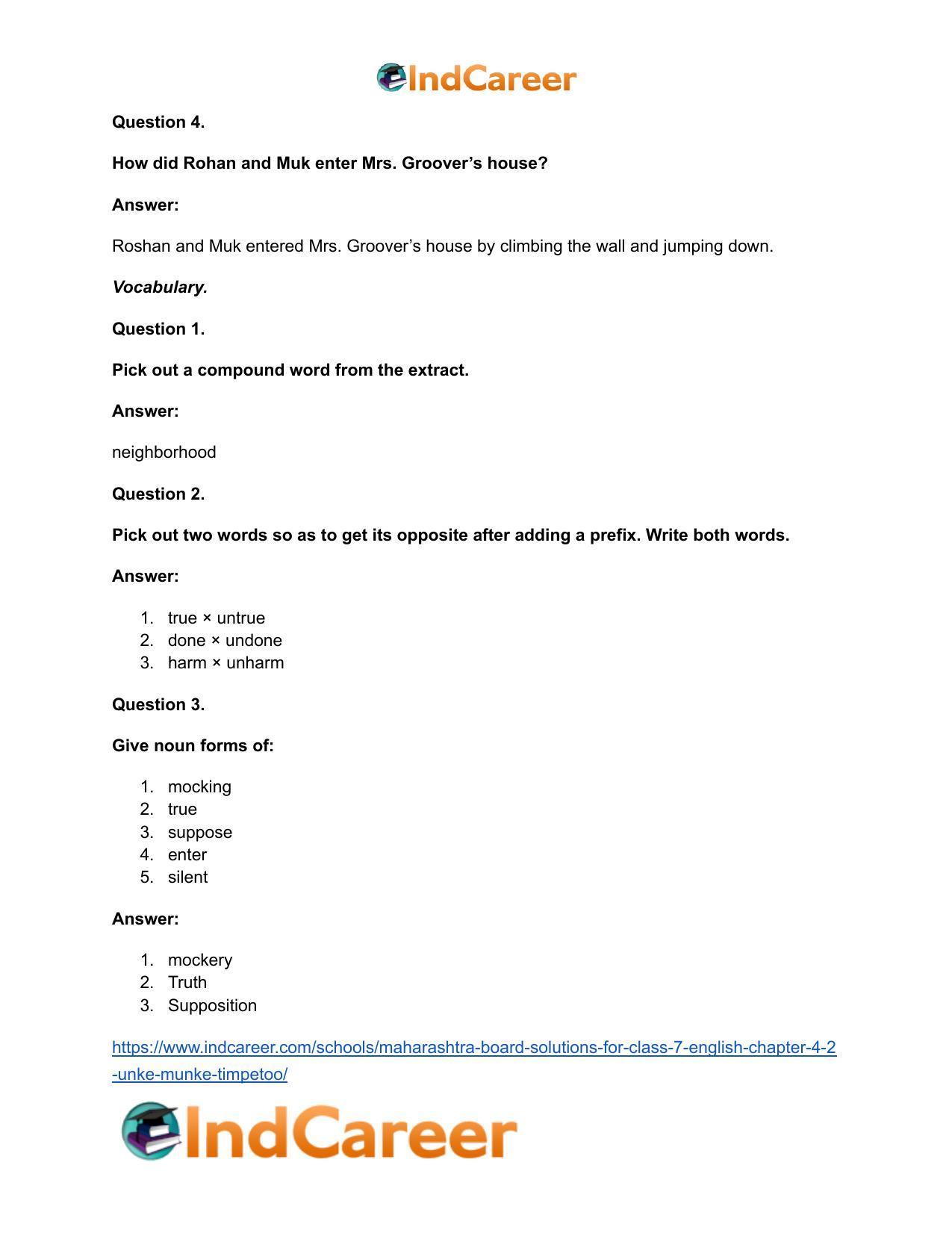 Maharashtra Board Solutions for Class 7- English: Chapter 4.2- Unke Munke Timpetoo - Page 11