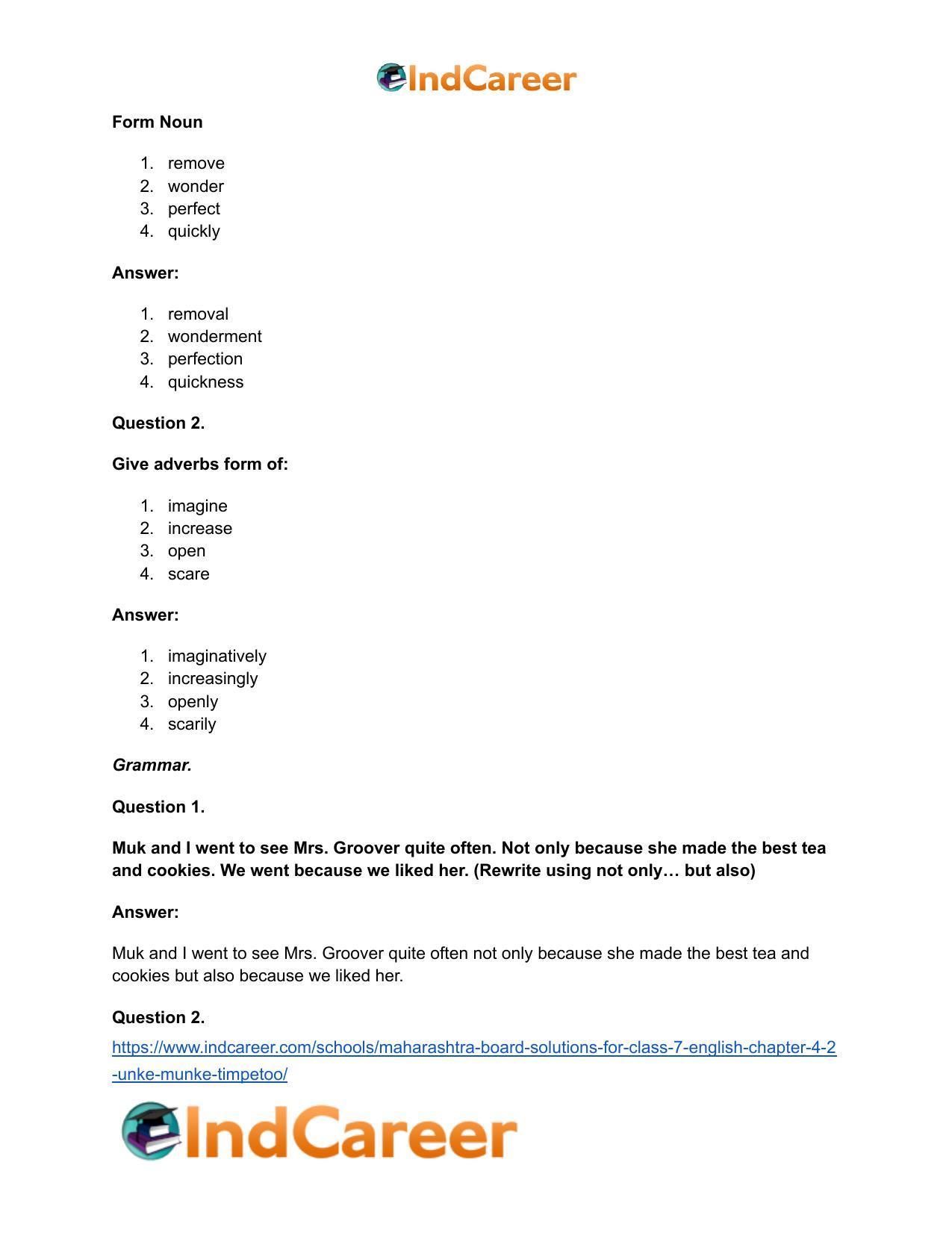 Maharashtra Board Solutions for Class 7- English: Chapter 4.2- Unke Munke Timpetoo - Page 18