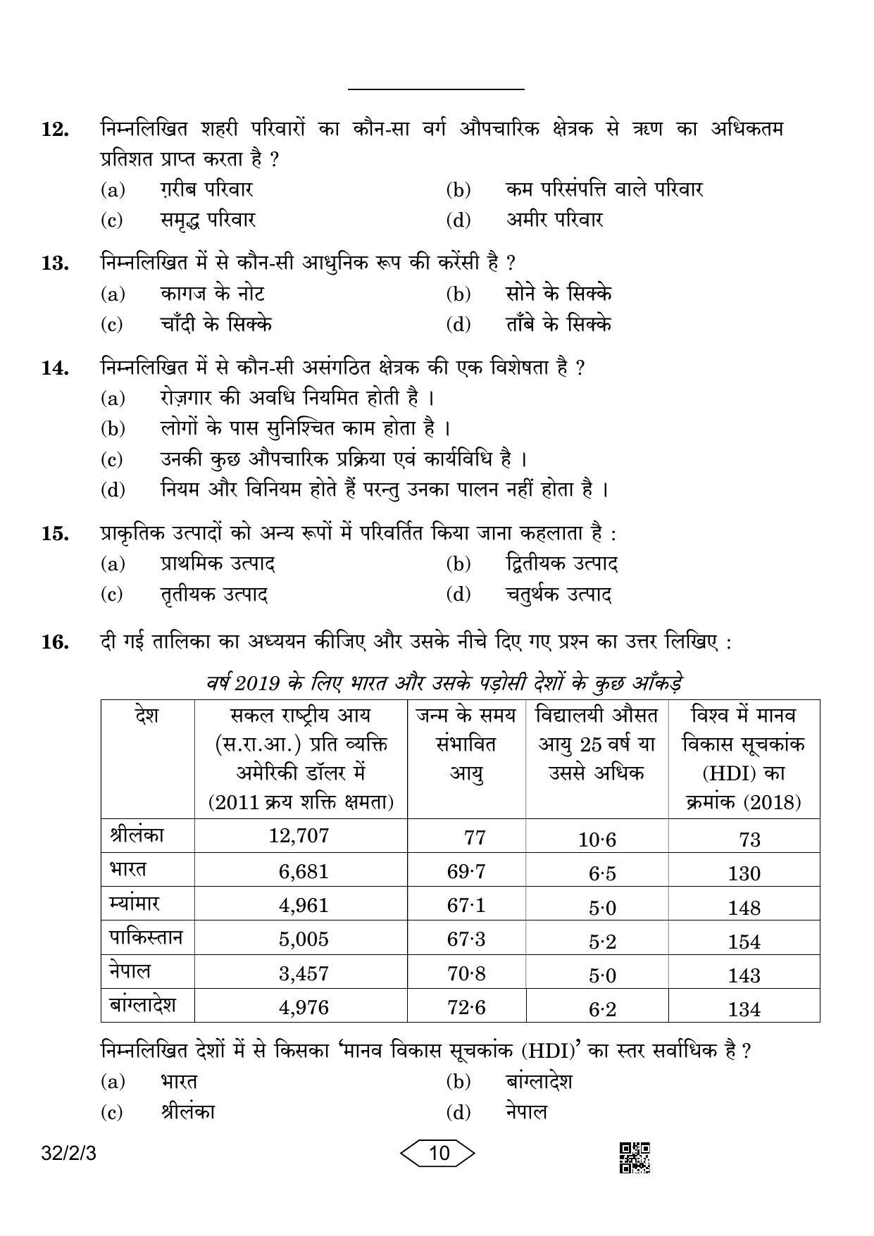CBSE Class 10 32-2-3 Social Science 2023 Question Paper - Page 10