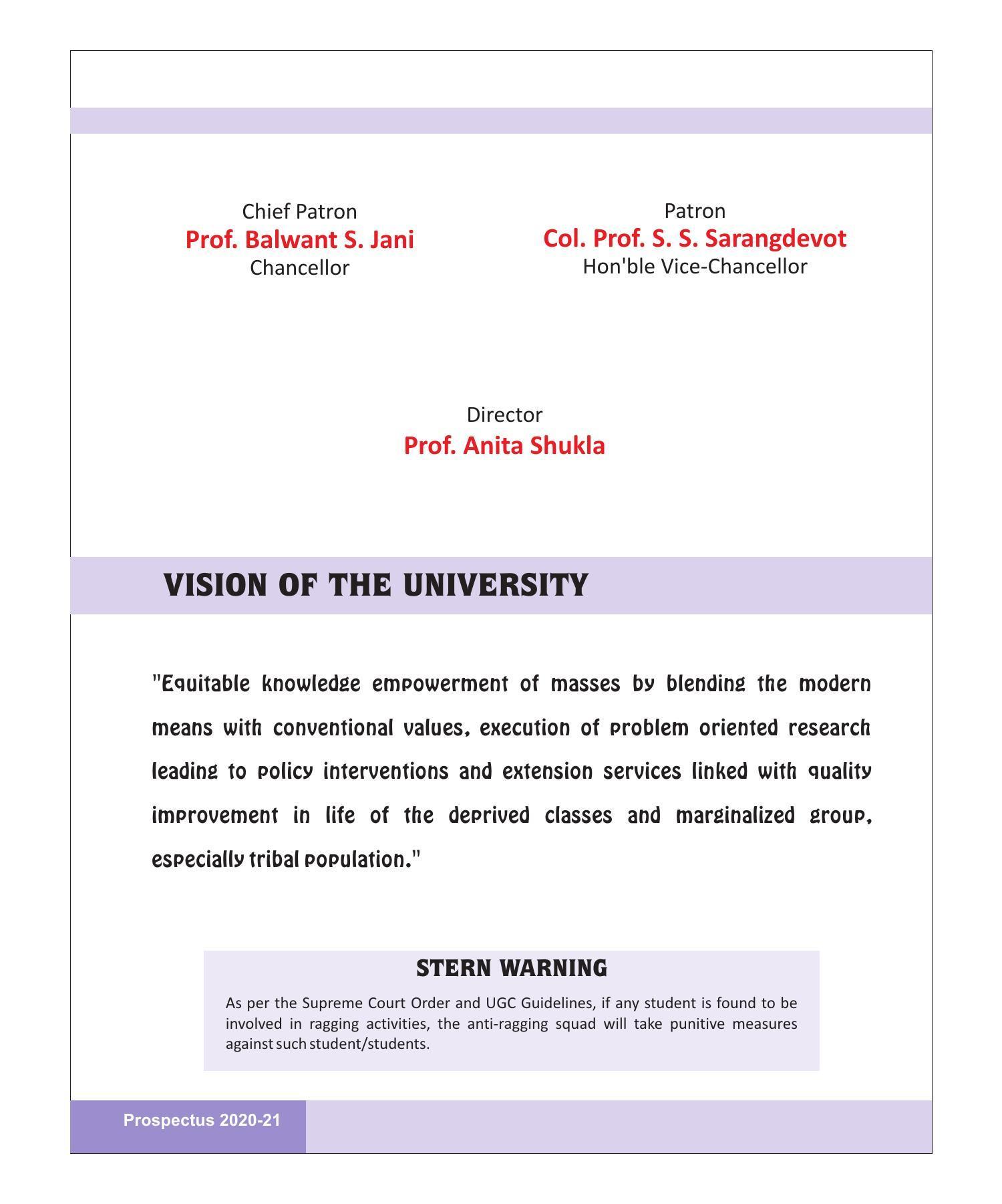 Rajasthan Vidyapeeth University, Udaipur MANAGEMENT STUDIES Prospectus 2020-21 - Page 3