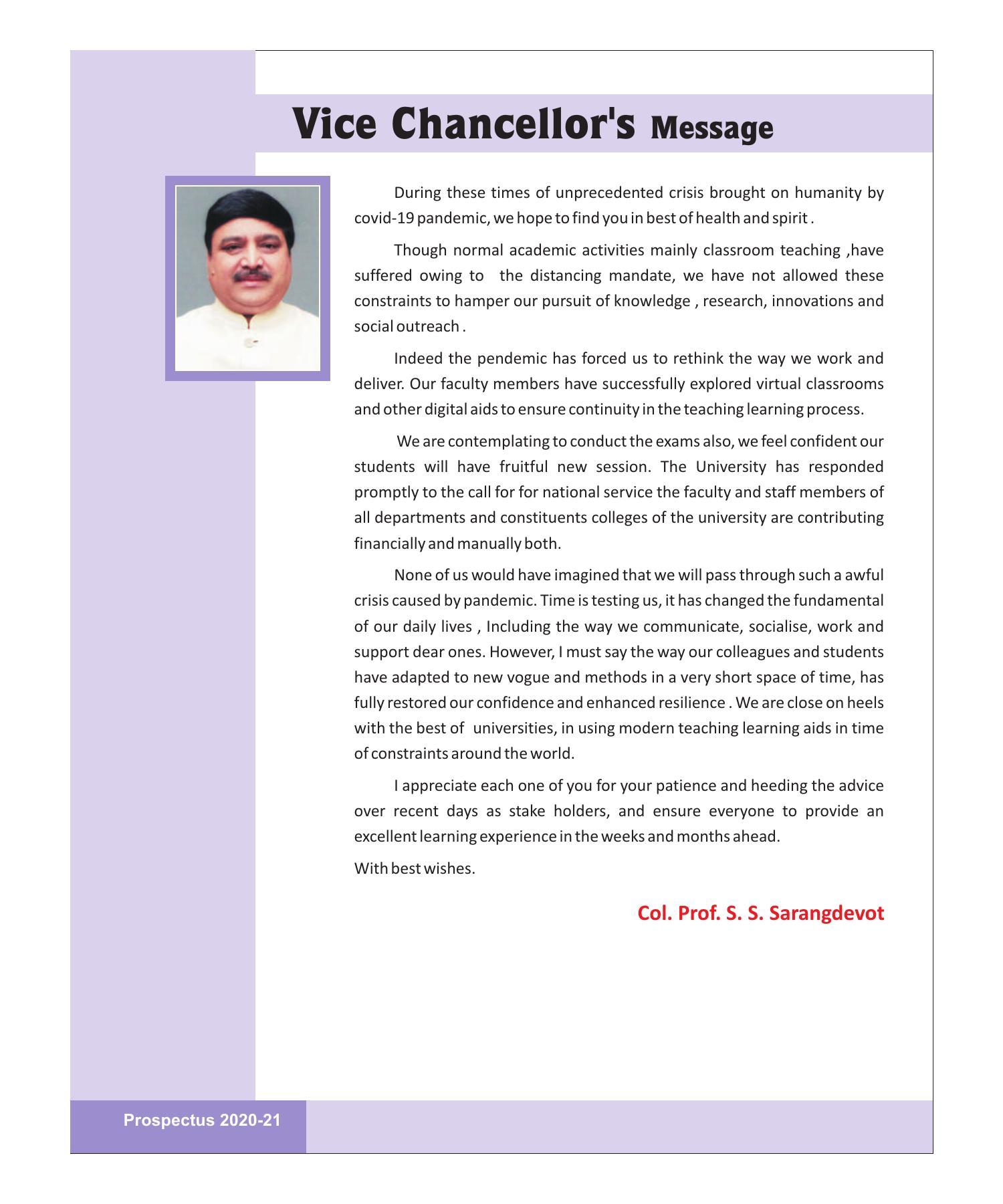 Rajasthan Vidyapeeth University, Udaipur MANAGEMENT STUDIES Prospectus 2020-21 - Page 5