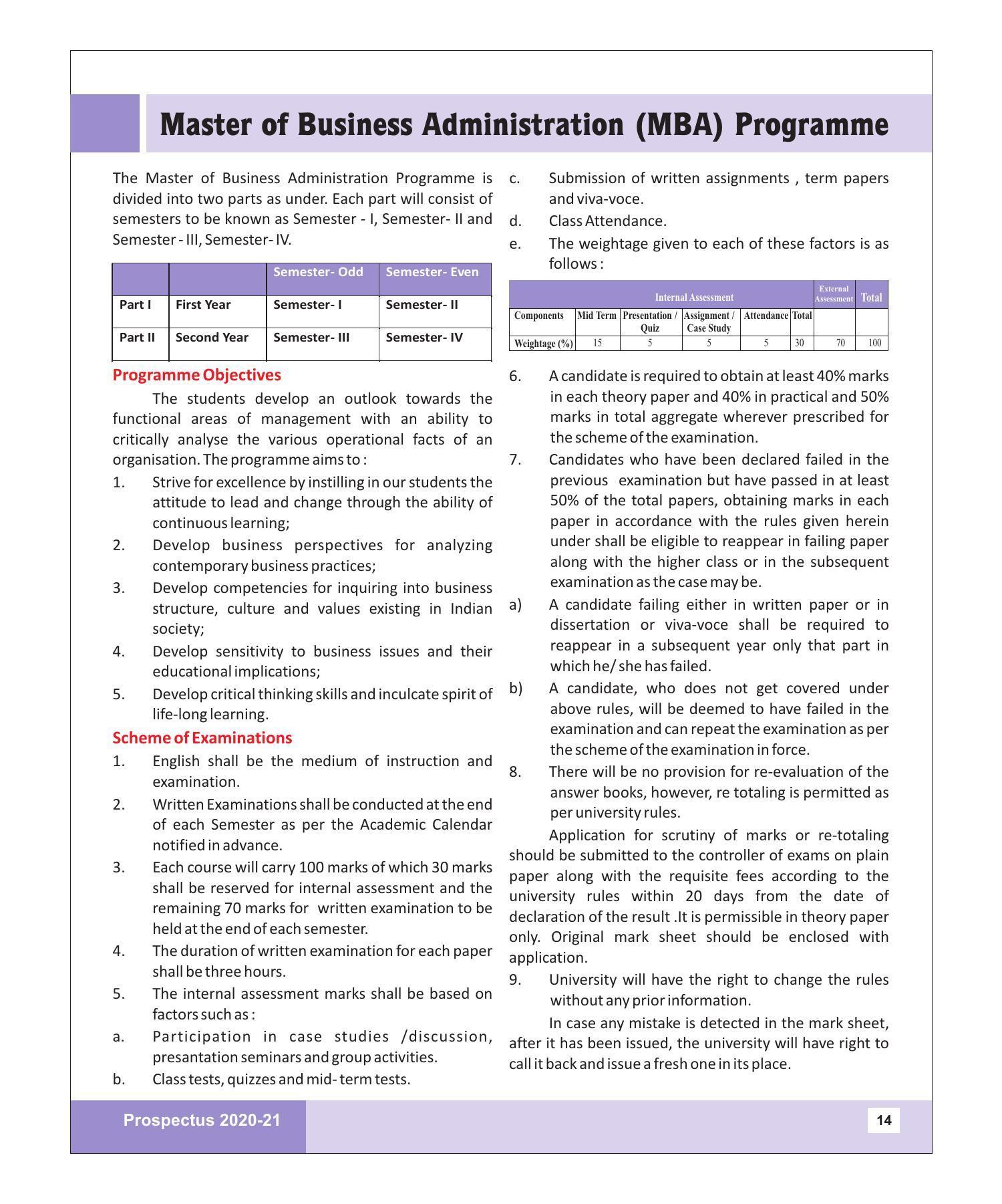 Rajasthan Vidyapeeth University, Udaipur MANAGEMENT STUDIES Prospectus 2020-21 - Page 14