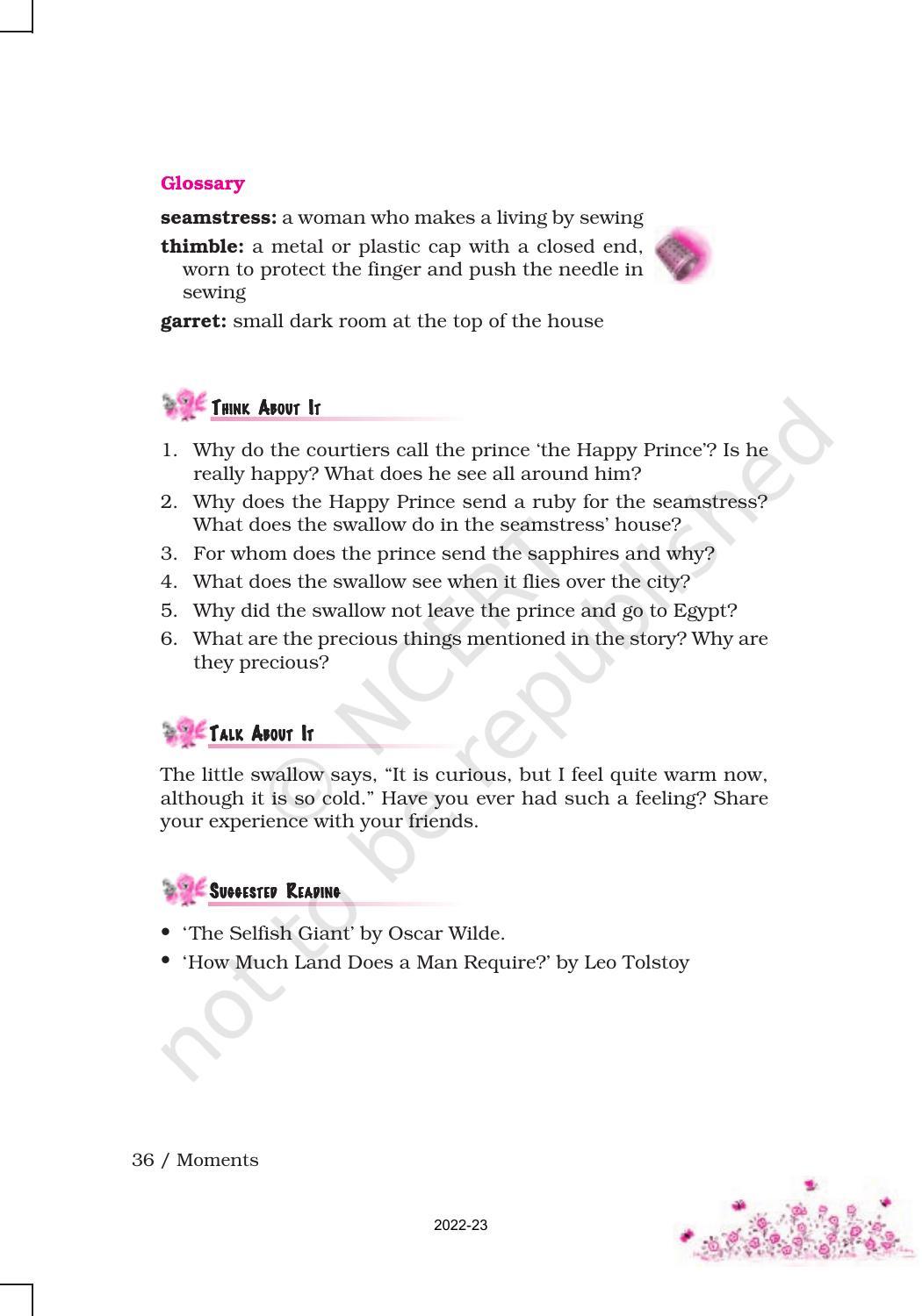 NCERT Book for Class 9 English Moment Chapter 5 The Happy Prince - Page 9