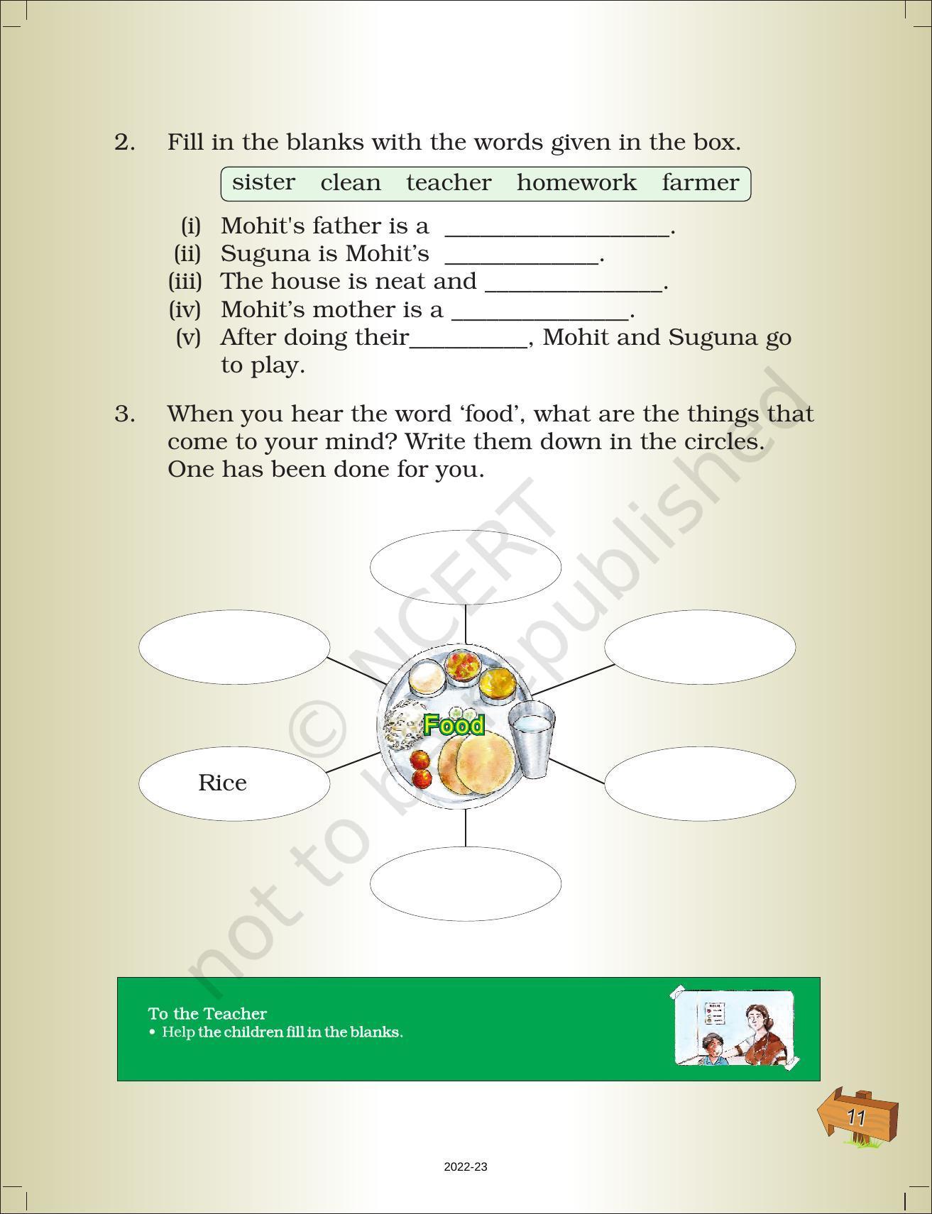 NCERT Book for Class 2 English (Raindrops):Chapter 3-My Family - Page 4