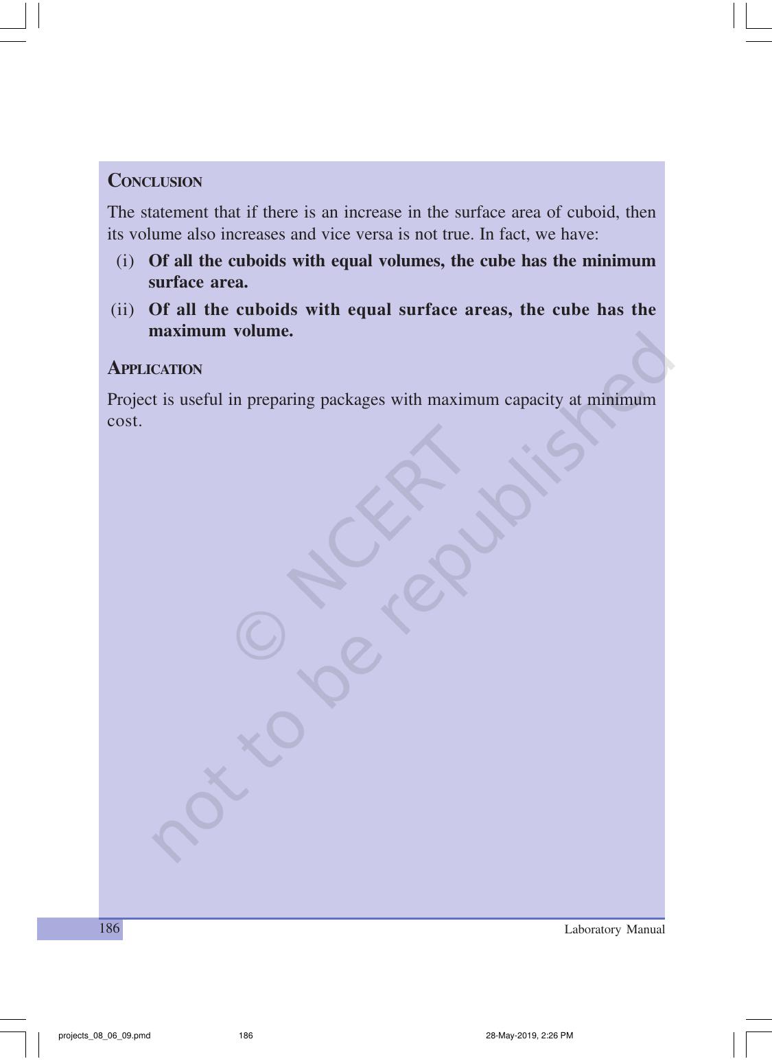 NCERT Laboratory Manuals for Class IX Mathematics Projects