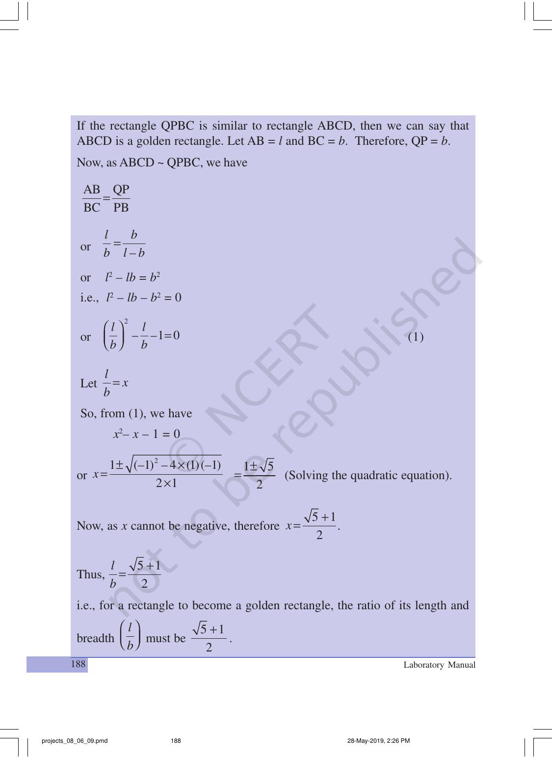 NCERT Laboratory Manuals for Class IX Mathematics - Projects - Page 9
