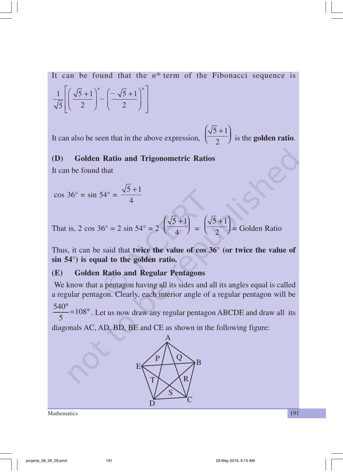 NCERT Laboratory Manuals for Class IX Mathematics - Projects - Page 12