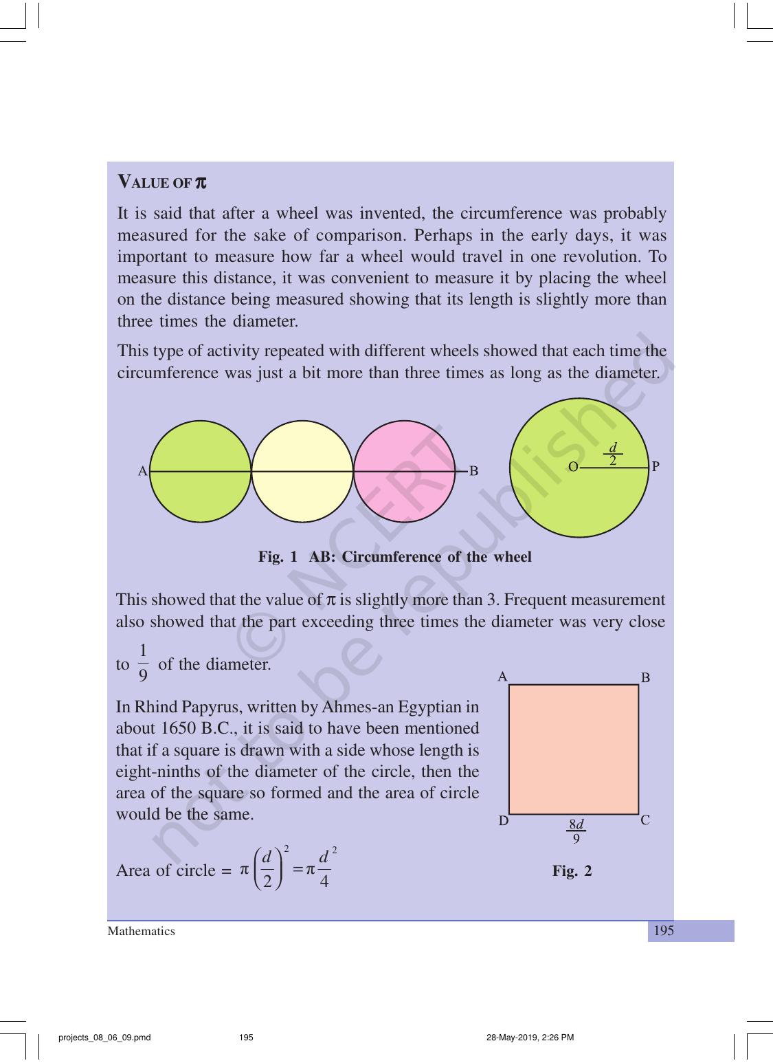 NCERT Laboratory Manuals for Class IX Mathematics - Projects - Page 16