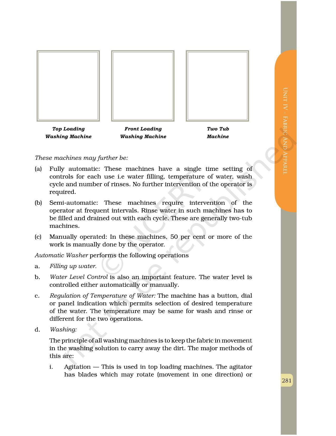NCERT Book for Class 12 Home Science (Part -II) Chapter 15 Care and Maintenance of Fabrics in Institutions - Page 3