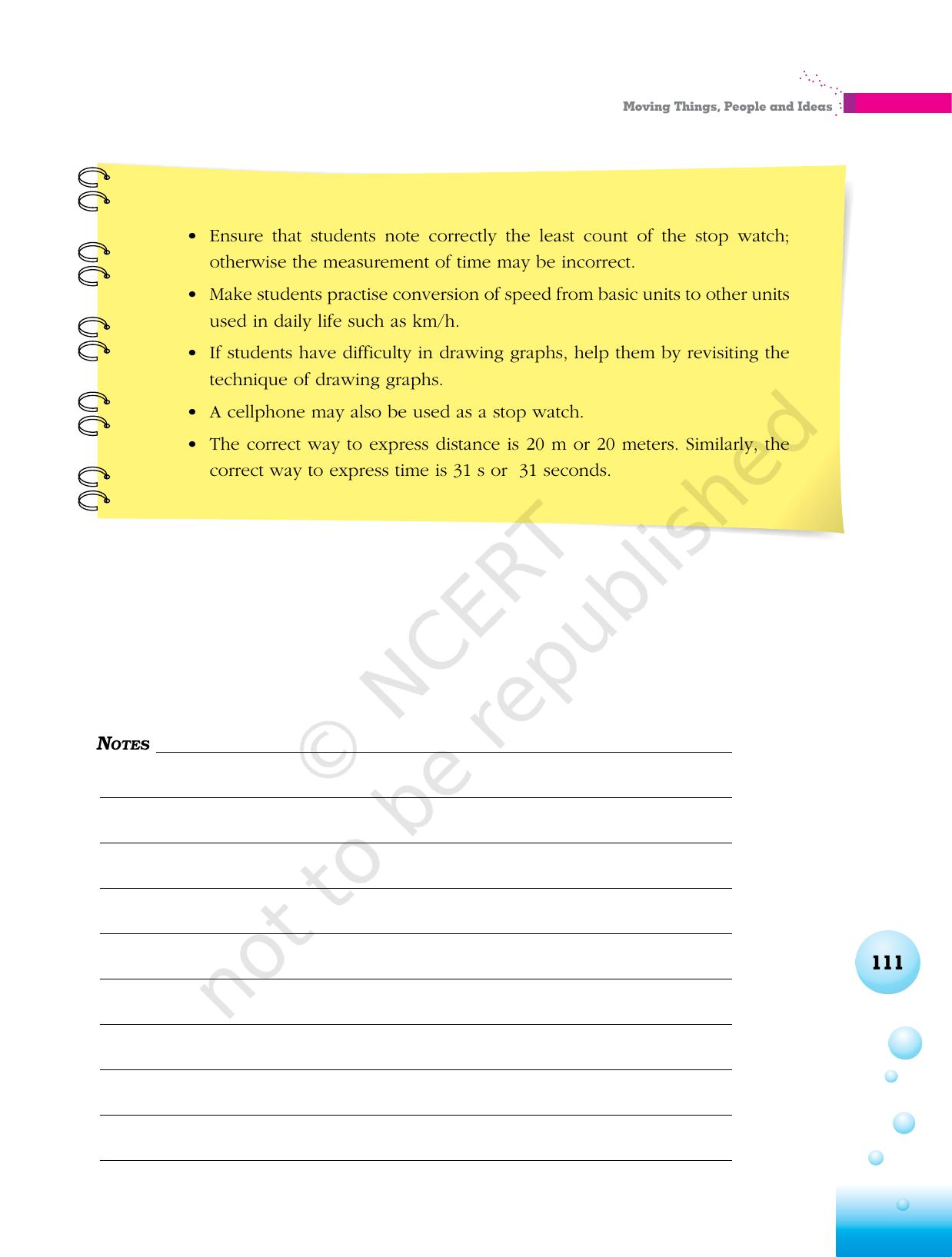 NCERT Laboratory Manuals for Class VI to VIII Science - Theme 4 Moving things, people and ideas - Page 7