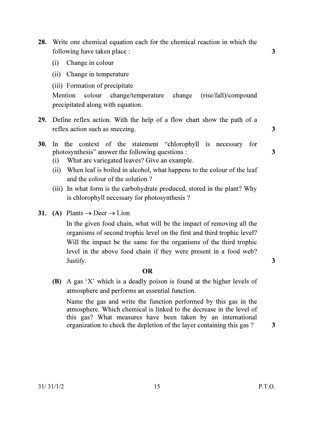 CBSE Class 10 31-1-2 Science 2024 Question Paper - Page 15