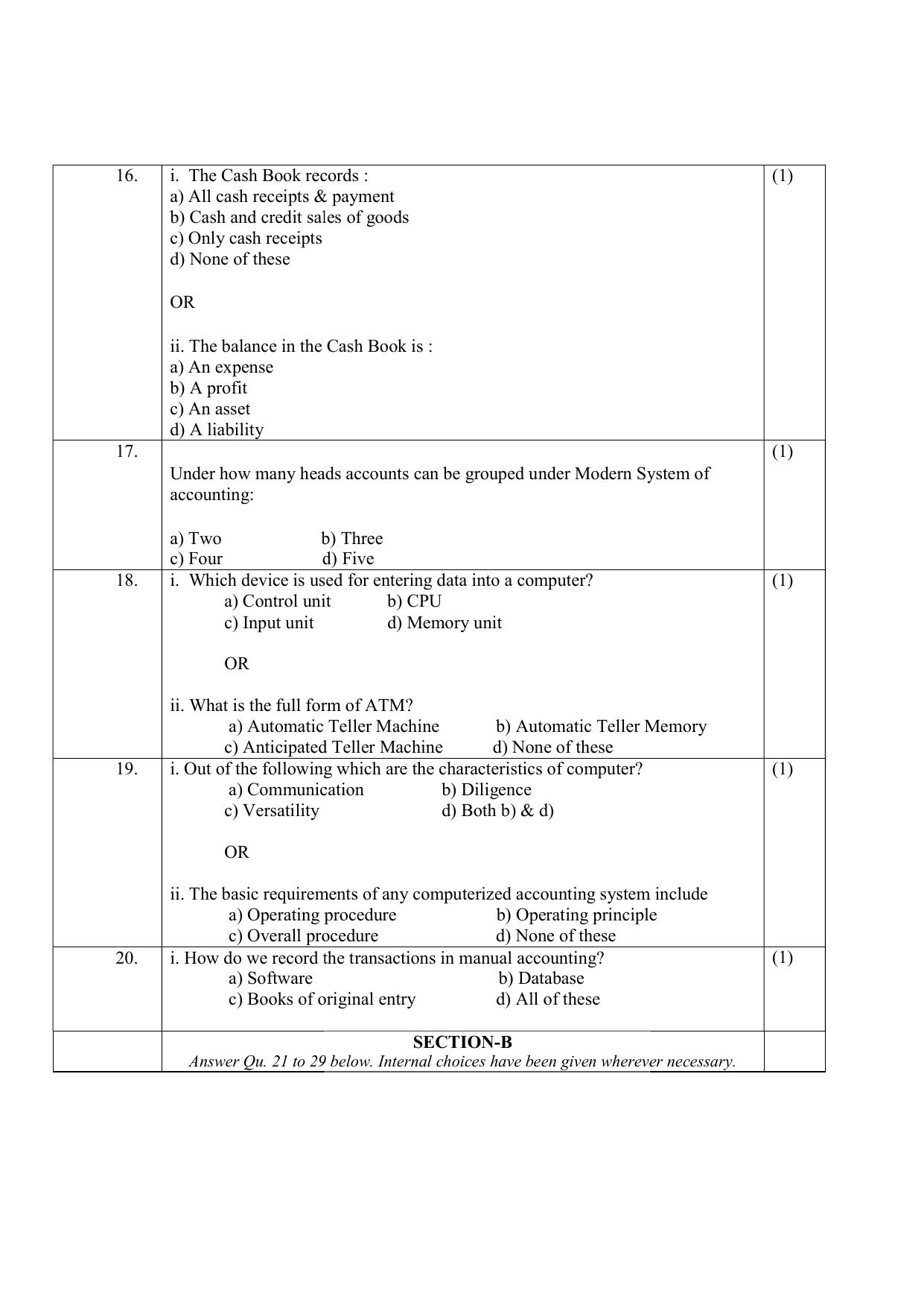 NIOS Class 10 Accountancy (224) Sample Paper - Page 5