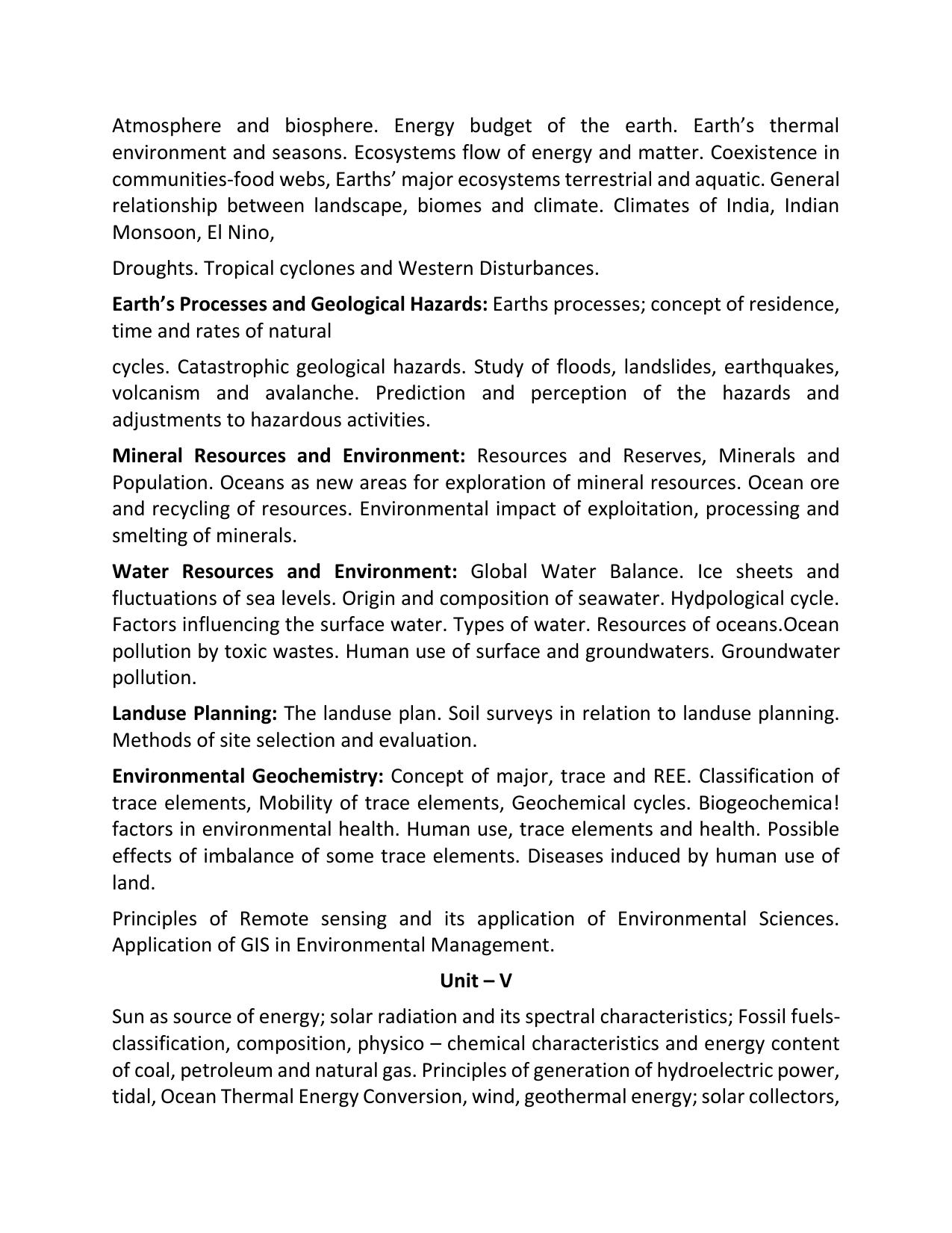 AP RCET Environmental Science Syllabus - Page 3