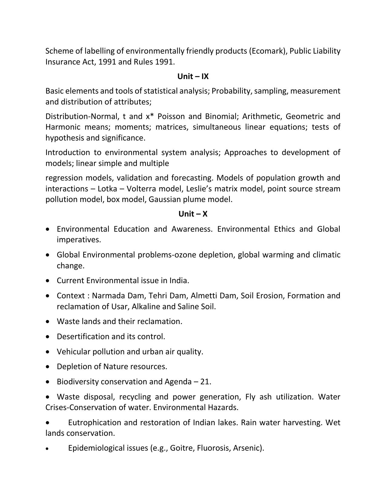 AP RCET Environmental Science Syllabus - Page 6