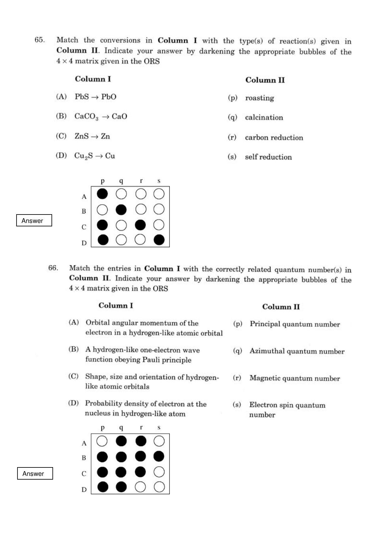 JEE 2008 Paper II Question Paper - Page 28