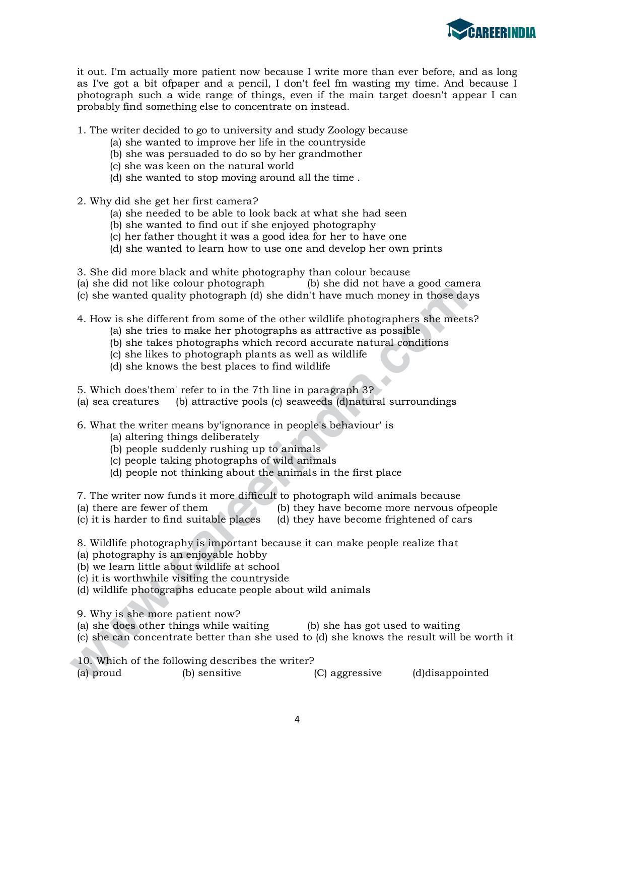 CLAT 2008 UG Sample Question Paper - Page 2