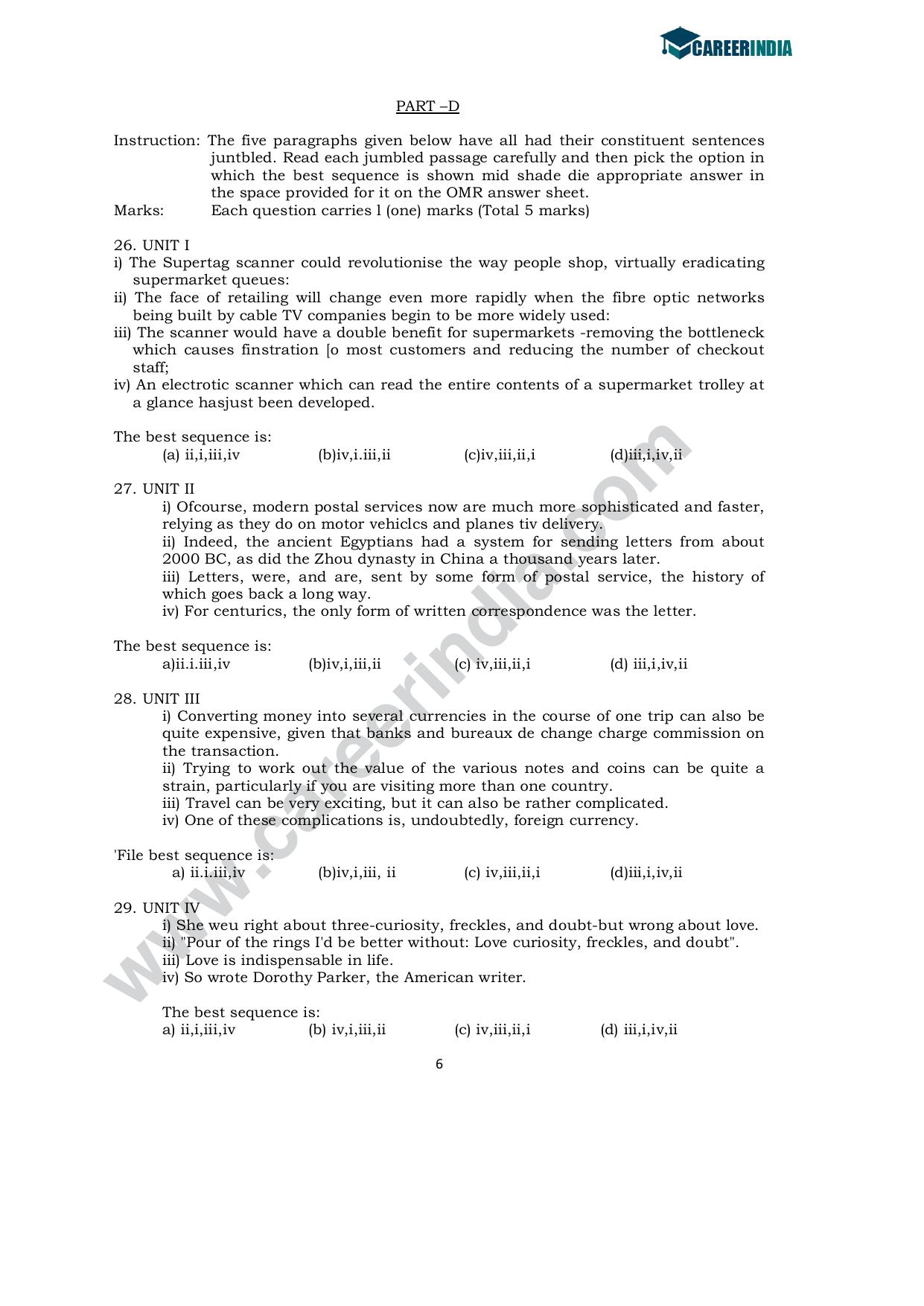 CLAT 2008 UG Sample Question Paper - Page 4