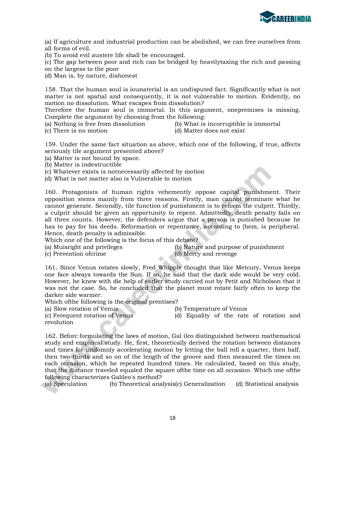 CLAT 2008 UG Sample Question Paper - Page 16