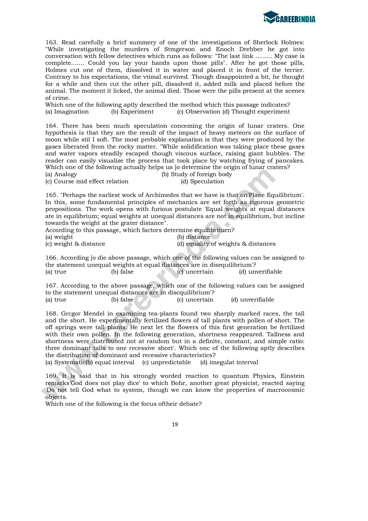 CLAT 2008 UG Sample Question Paper - Page 17