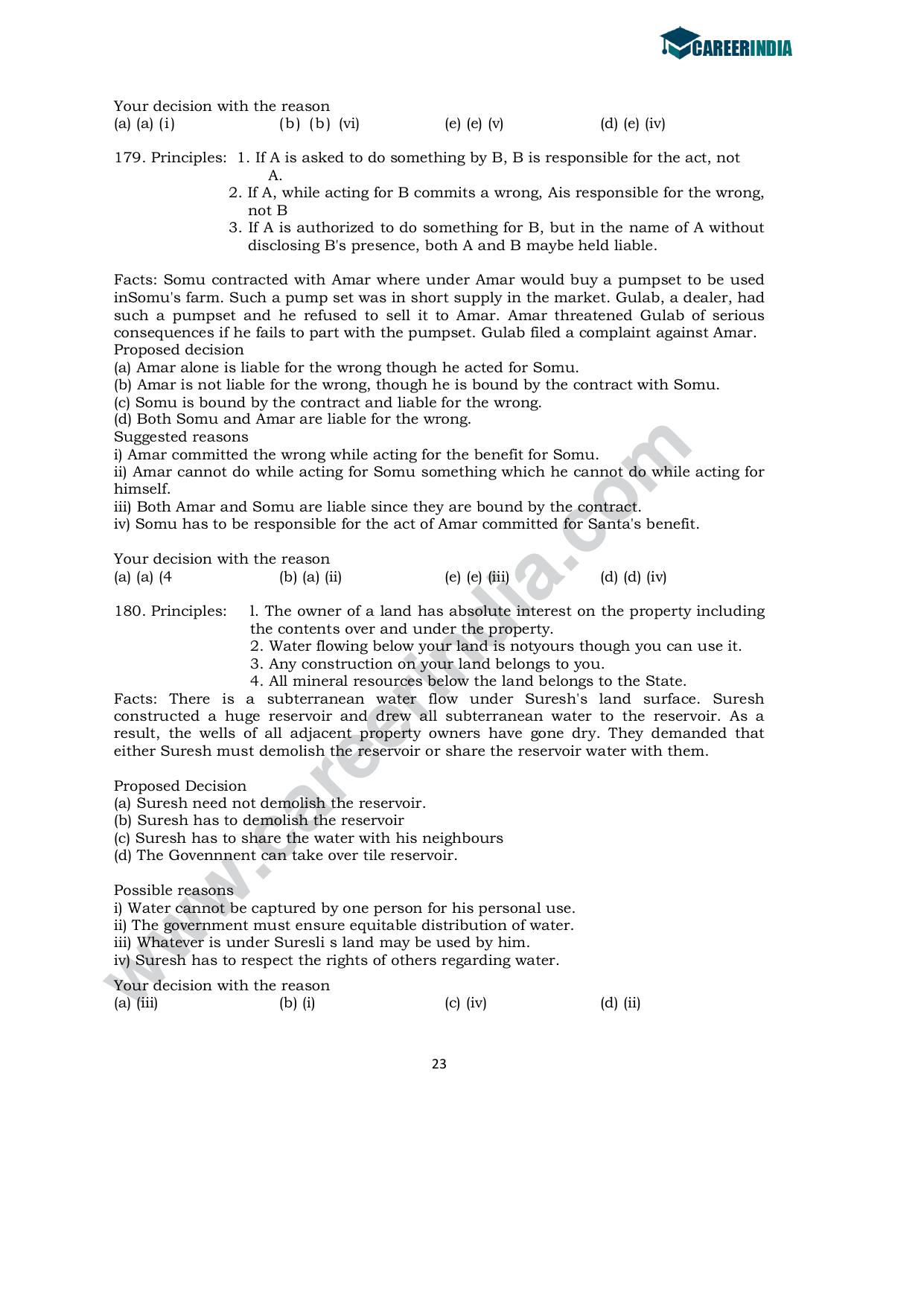 CLAT 2008 UG Sample Question Paper - Page 21