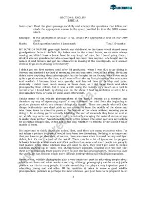 CLAT 2008 UG Sample Question Paper