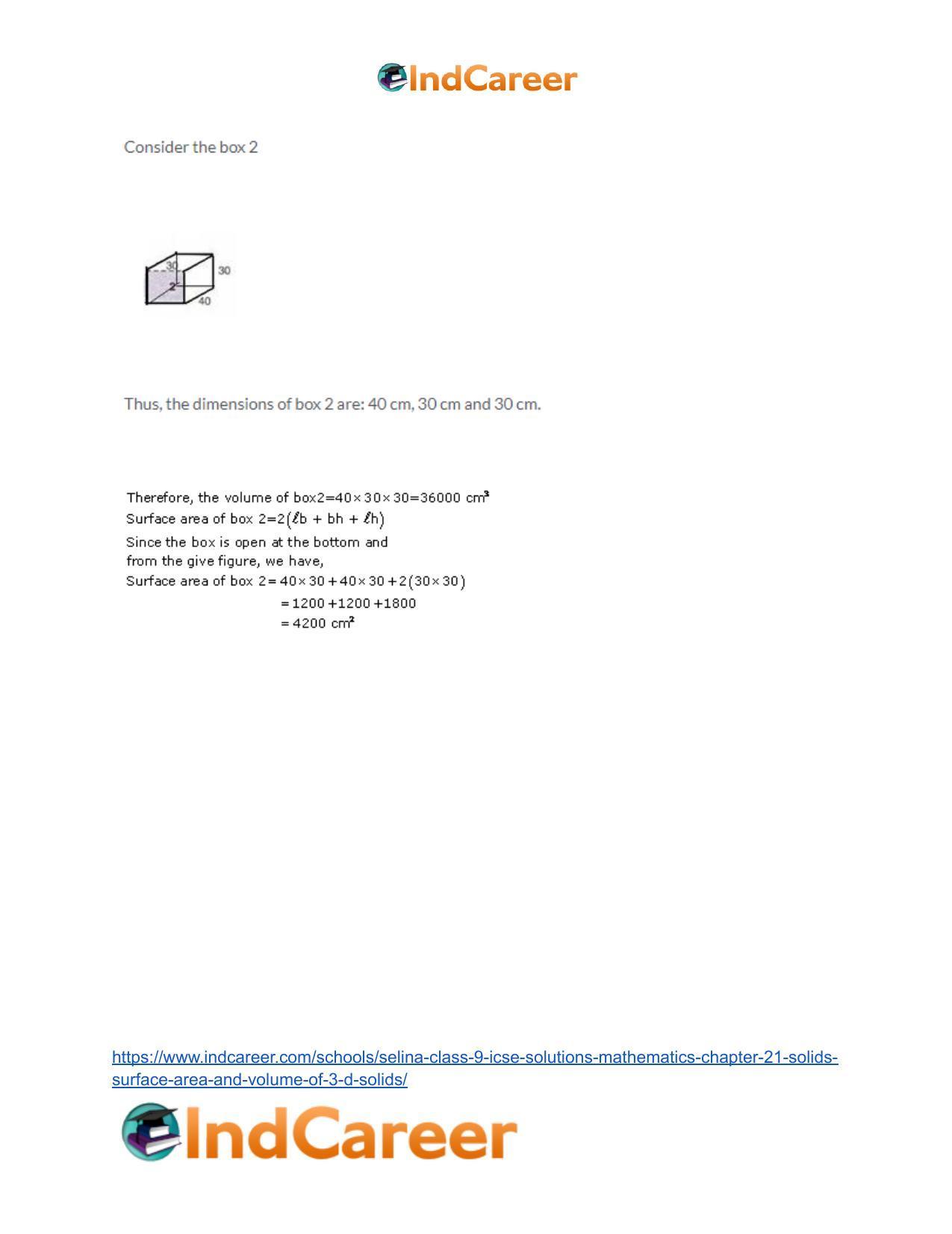 Selina Class 9 ICSE Solutions Mathematics : Chapter 21- Solids [Surface Area and Volume of 3-D Solids] - Page 20