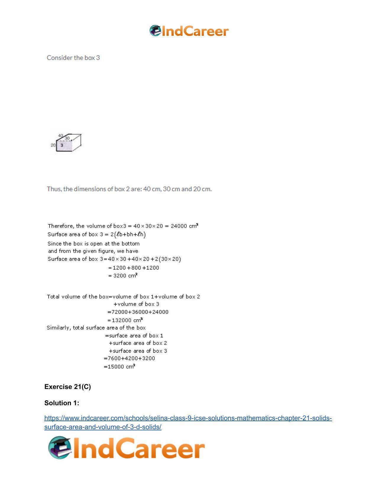 Selina Class 9 ICSE Solutions Mathematics : Chapter 21- Solids [Surface Area and Volume of 3-D Solids] - Page 21