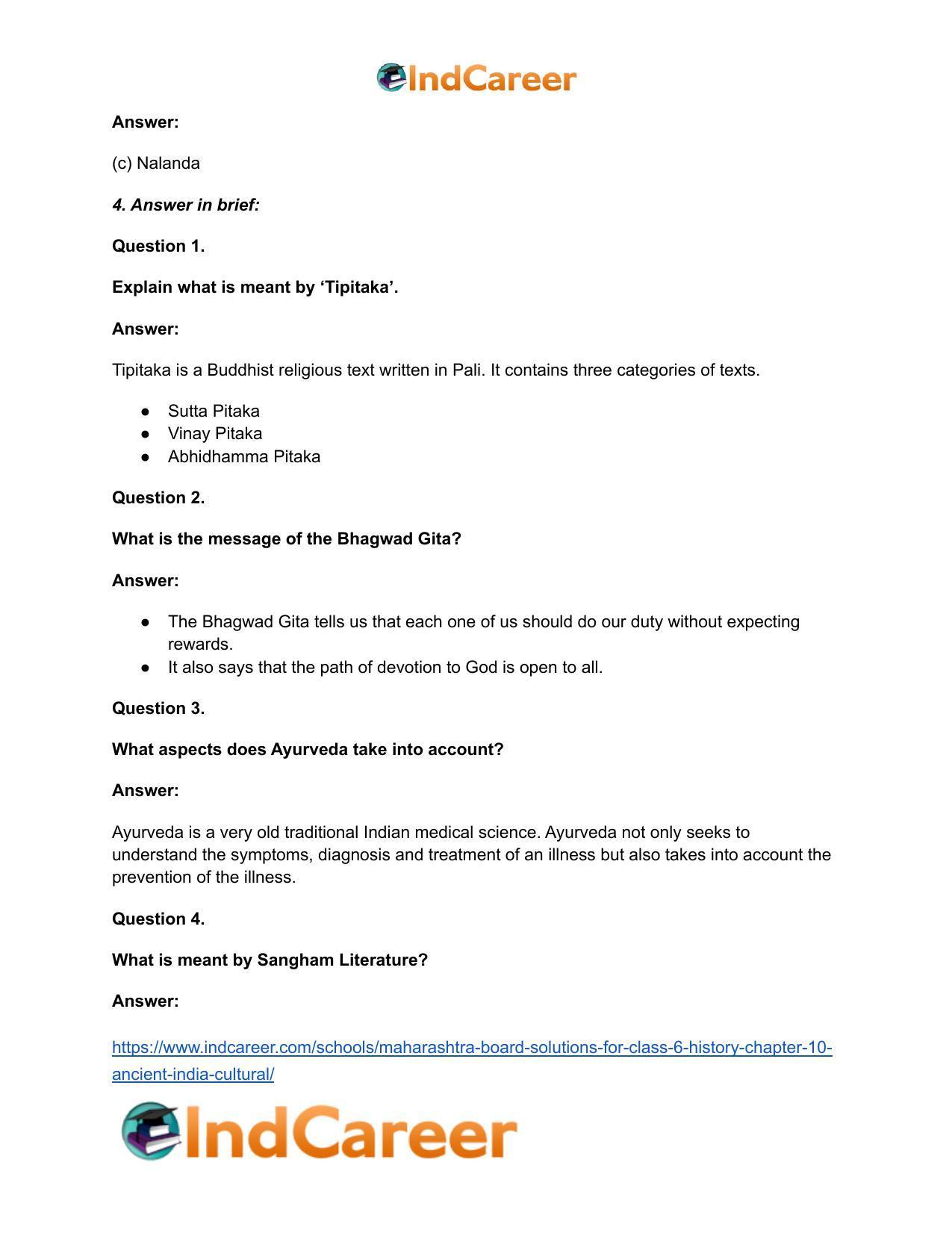 Maharashtra Board Solutions for Class 6- History: Chapter 10- Ancient India: Cultural - Page 4