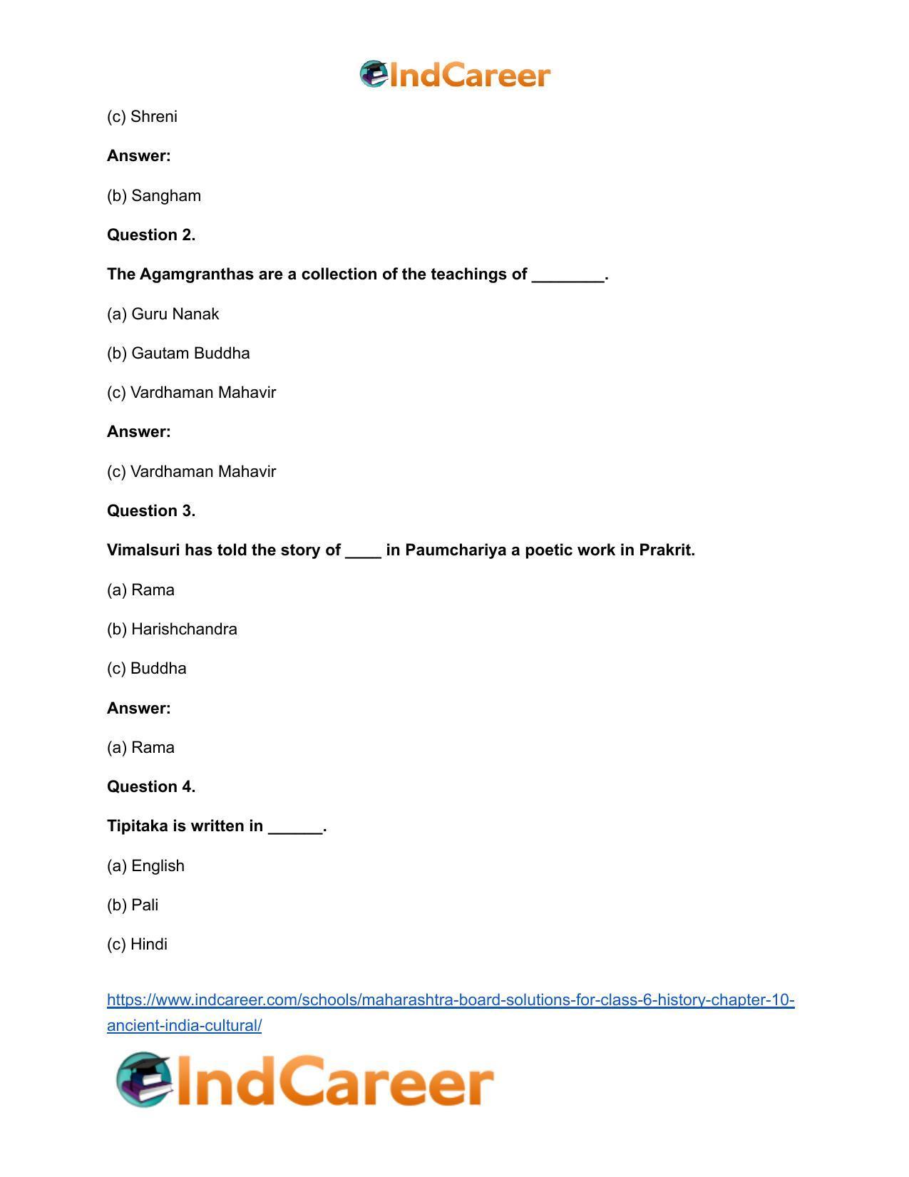 Maharashtra Board Solutions for Class 6- History: Chapter 10- Ancient India: Cultural - Page 7