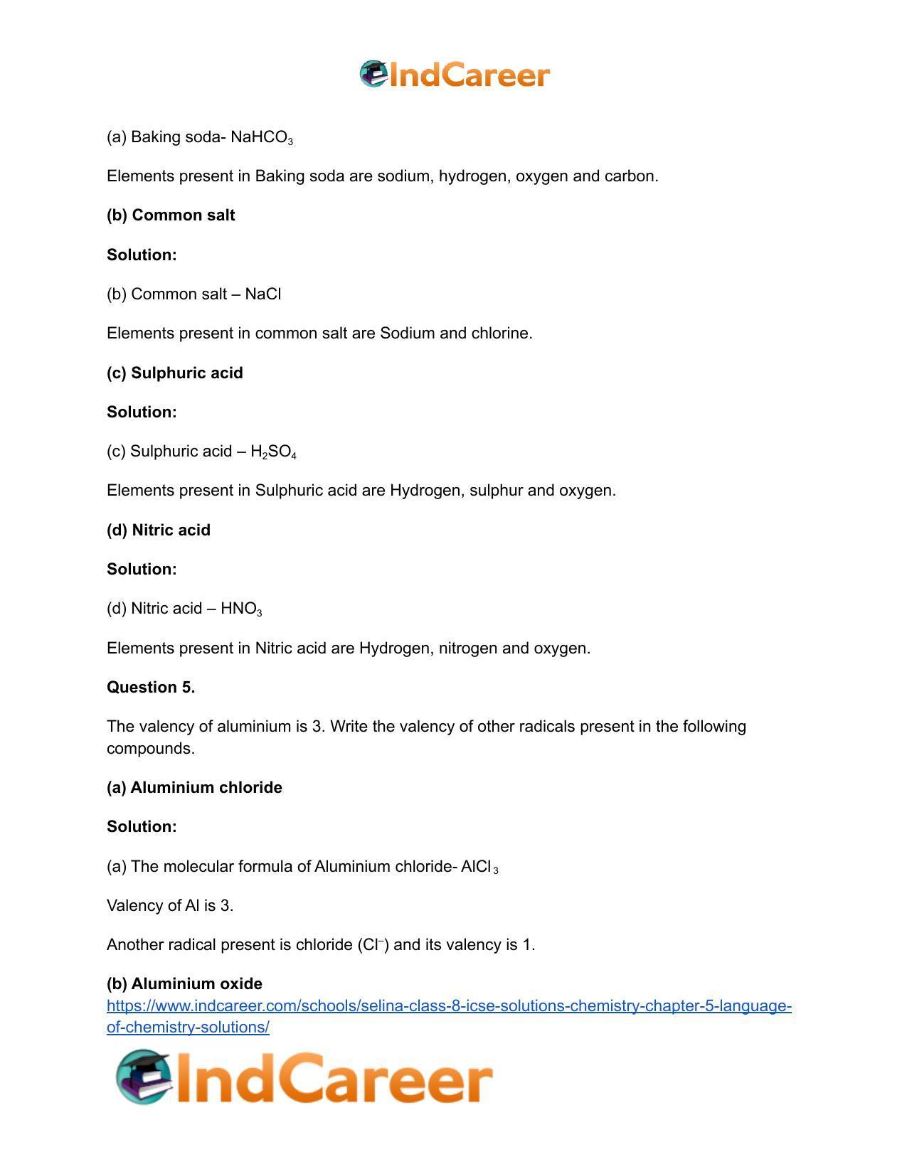 Selina Class 8 ICSE Solutions Chemistry : Chapter 5- Language of Chemistry Solutions - Page 7