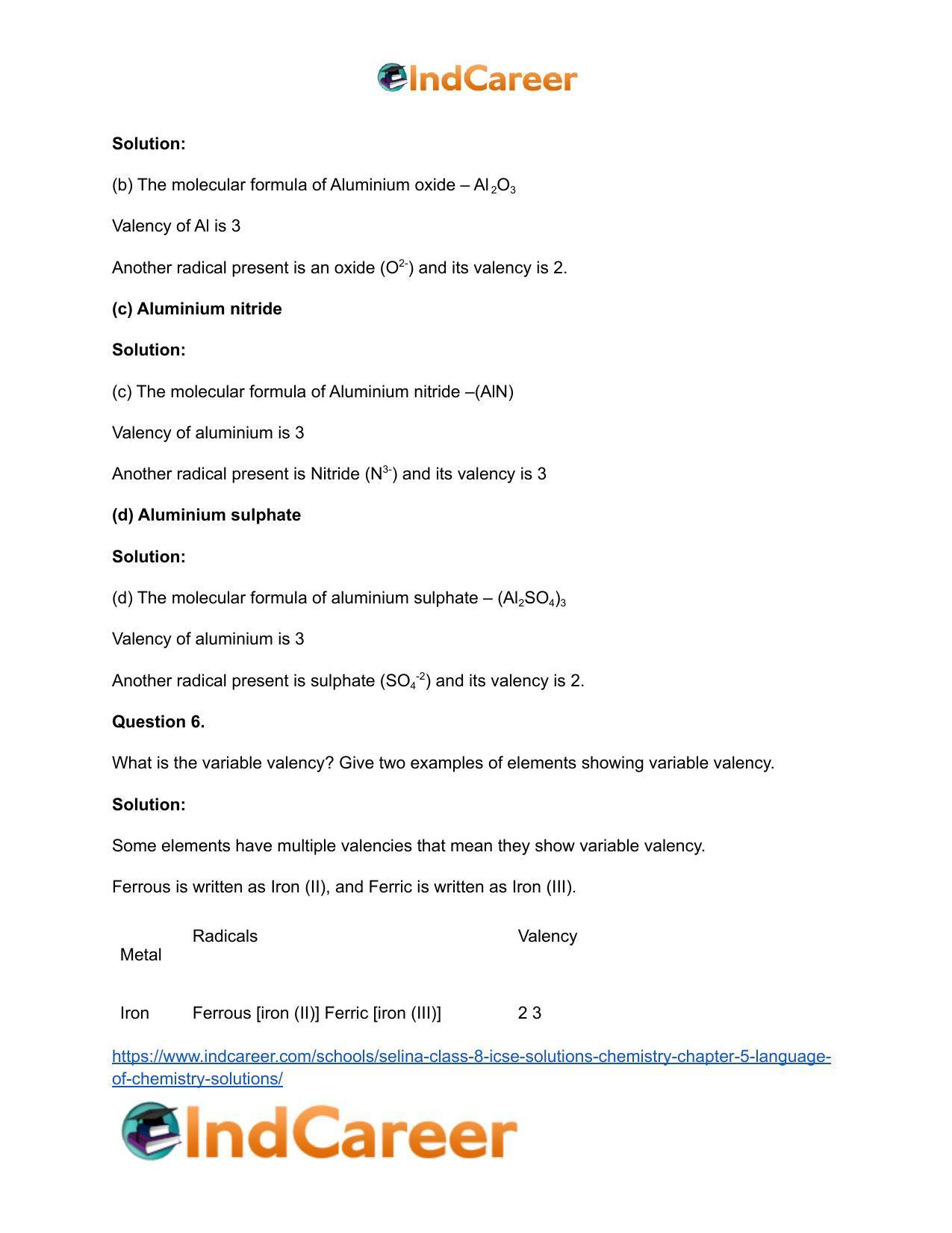 Selina Class 8 ICSE Solutions Chemistry : Chapter 5- Language of Chemistry Solutions - Page 8
