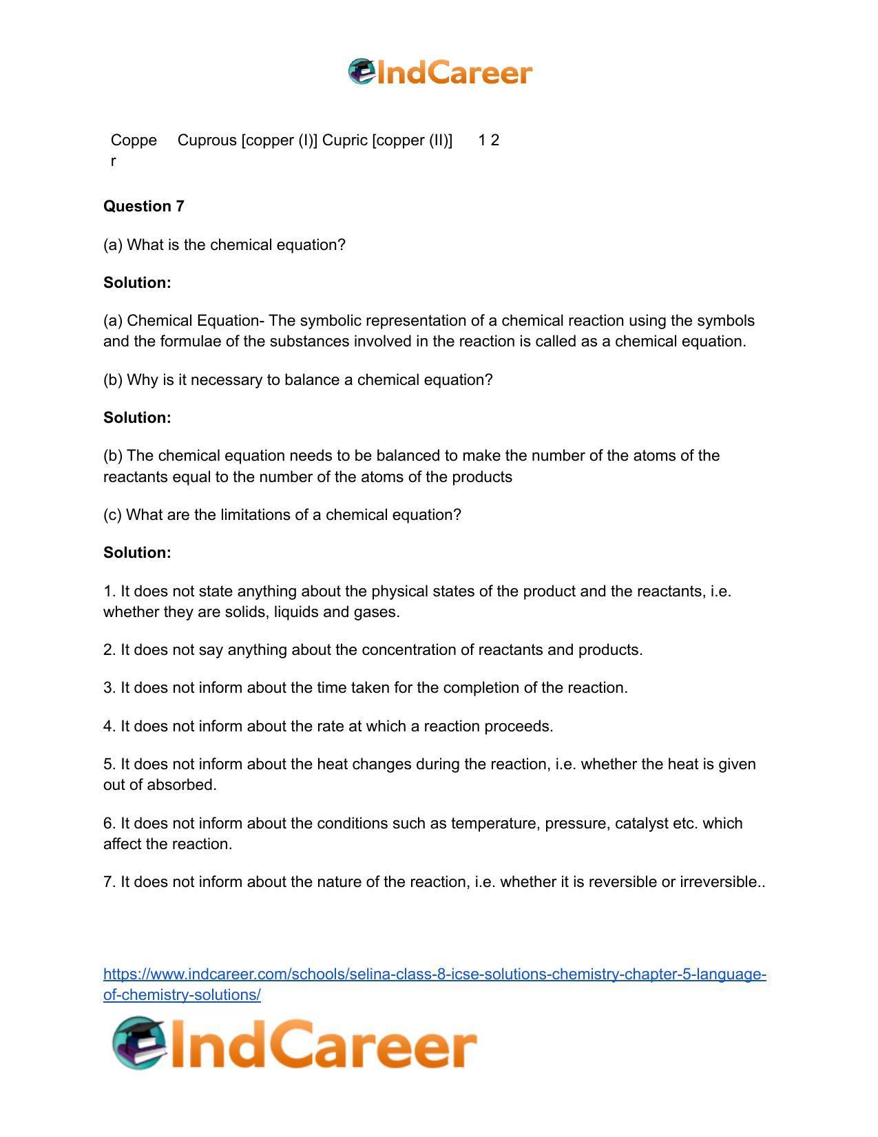Selina Class 8 ICSE Solutions Chemistry : Chapter 5- Language of Chemistry Solutions - Page 9