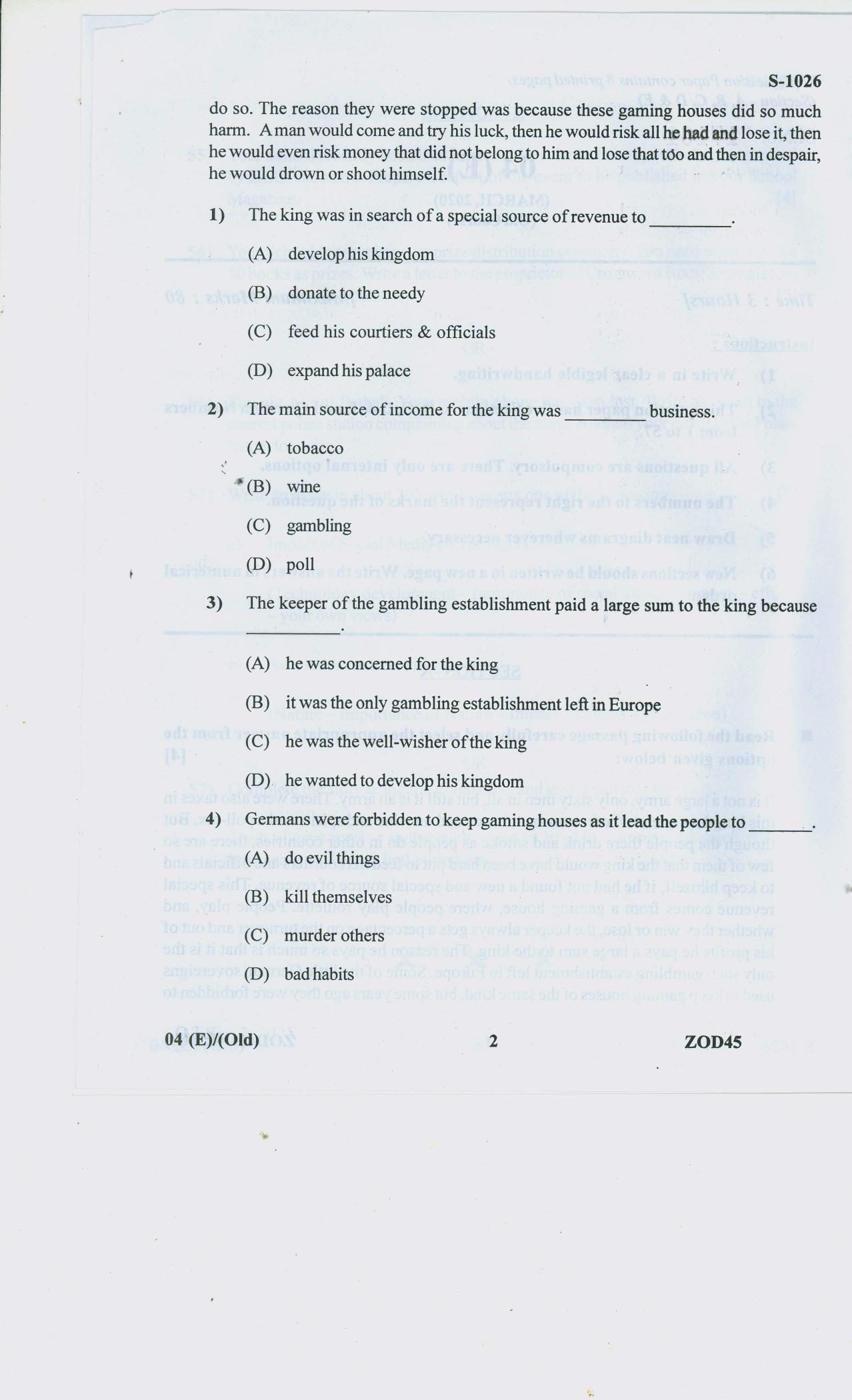 Gujarat Board Class 10th ENGLISH F L Question Paper - Page 10